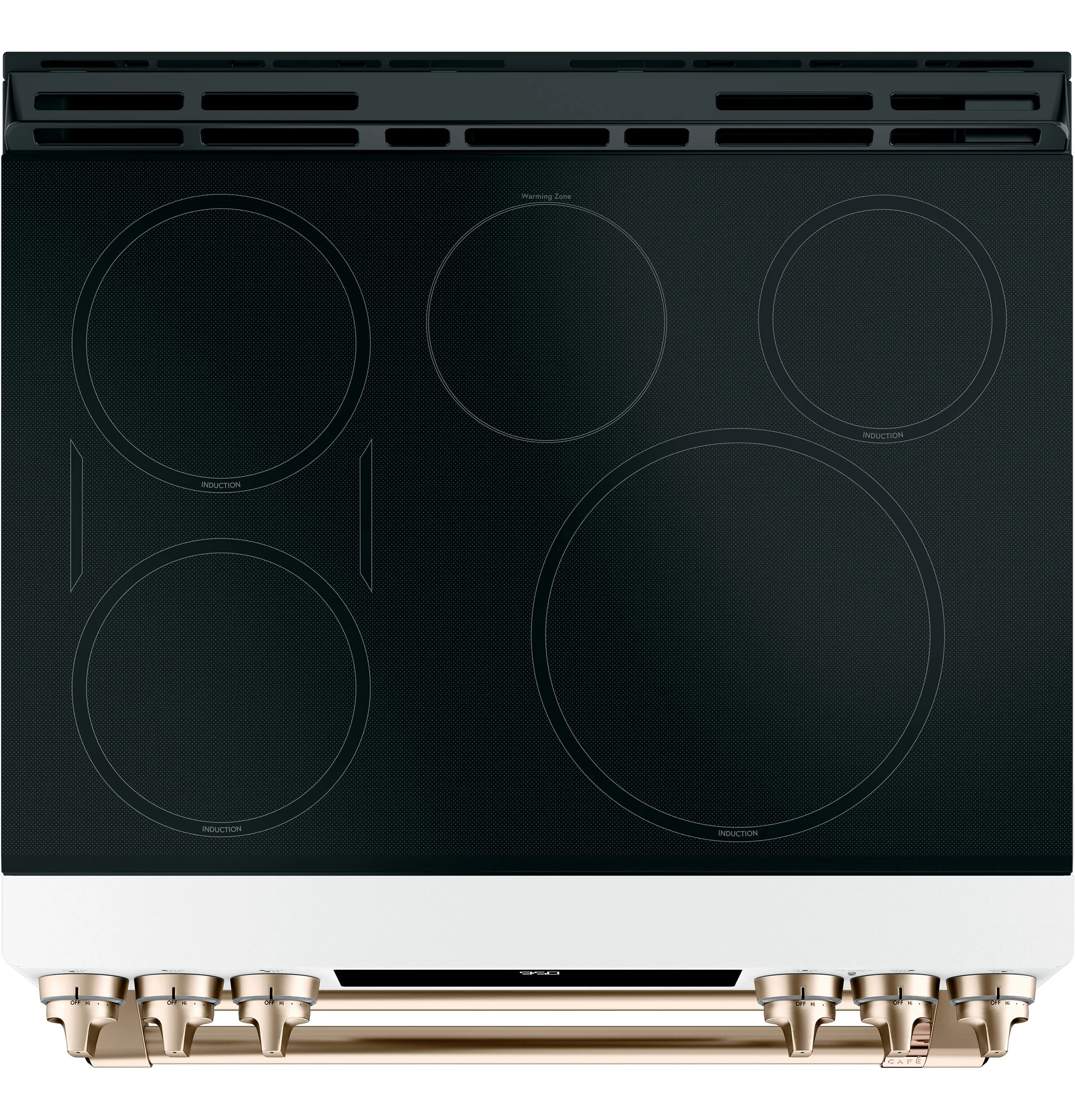 Café™ Matte White 30" Slide-In Front Control Induction and Convection Double Oven Range (7.0 Cu.Ft) - CCHS950P4MW2 - Image 2