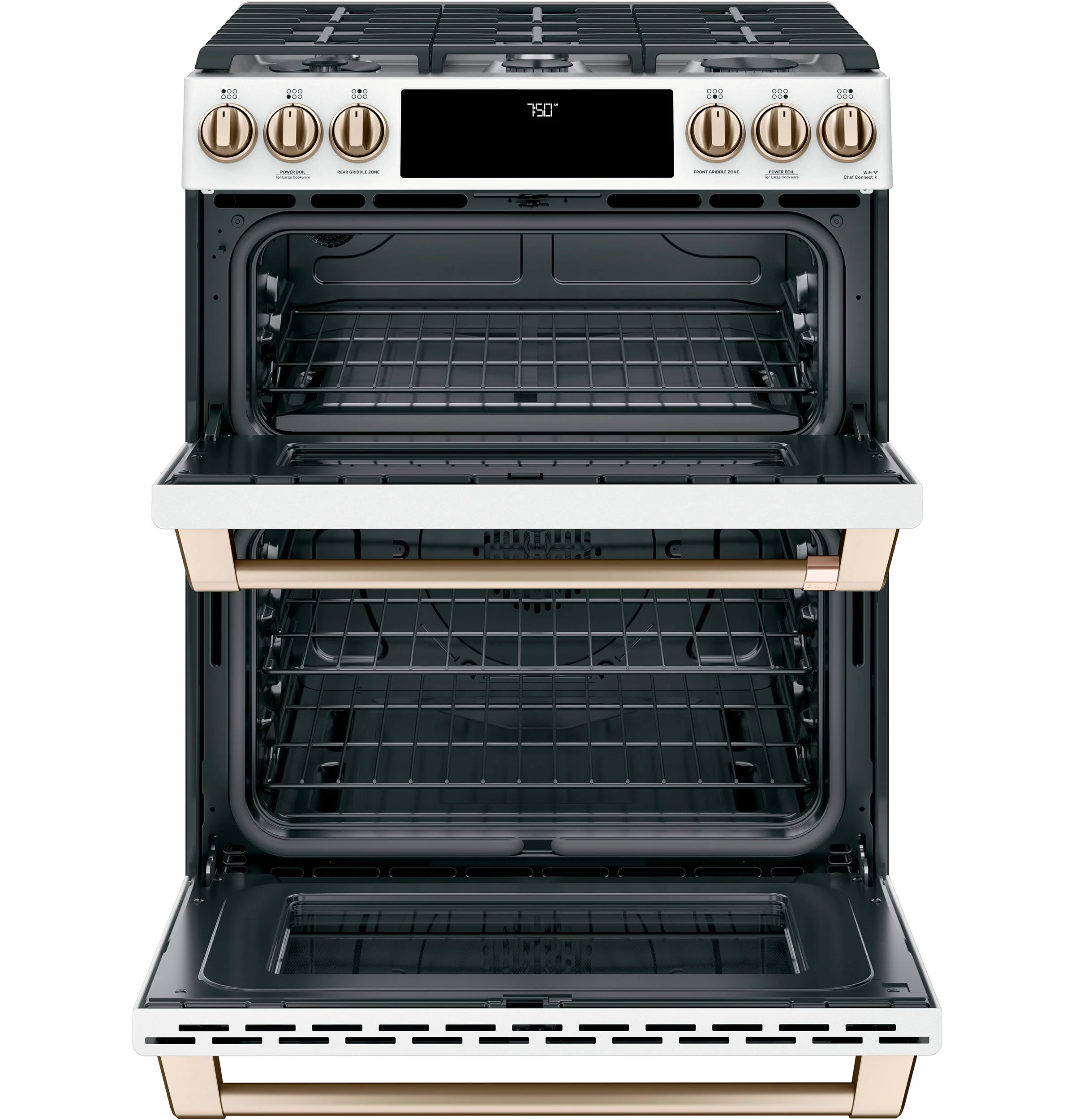 Café™ Matte White 30" Slide-In Gas Double Oven with Convection Range and Air Fry (6.7 Cu.Ft) - CCGS750P4MW2 - Image 2