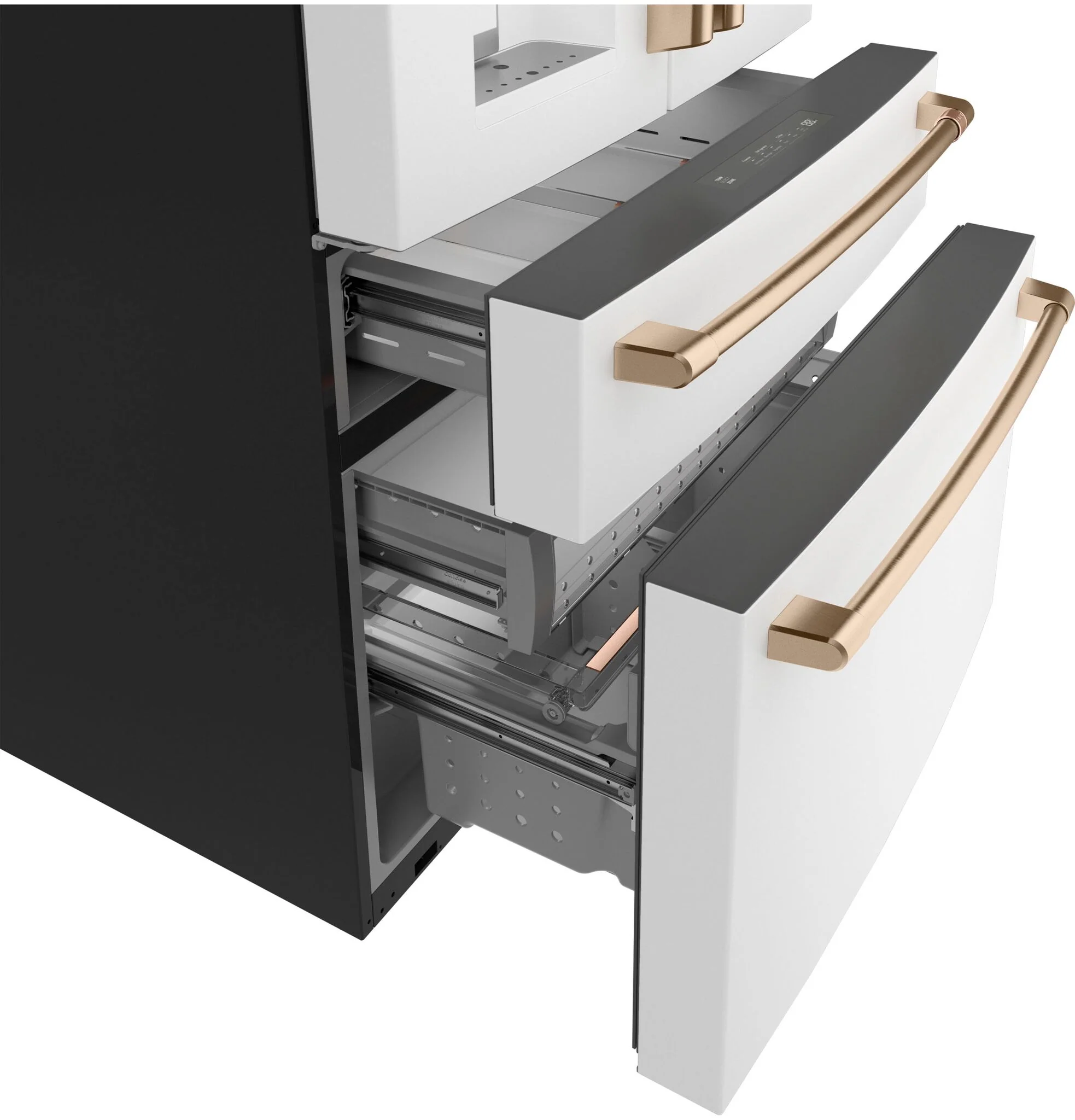 Café 35.75" 22.3 Cu. Ft. Matte White Smart Counter-Depth 4-Door French Door Refrigerator - CXE22DP4PW2 - Image 5