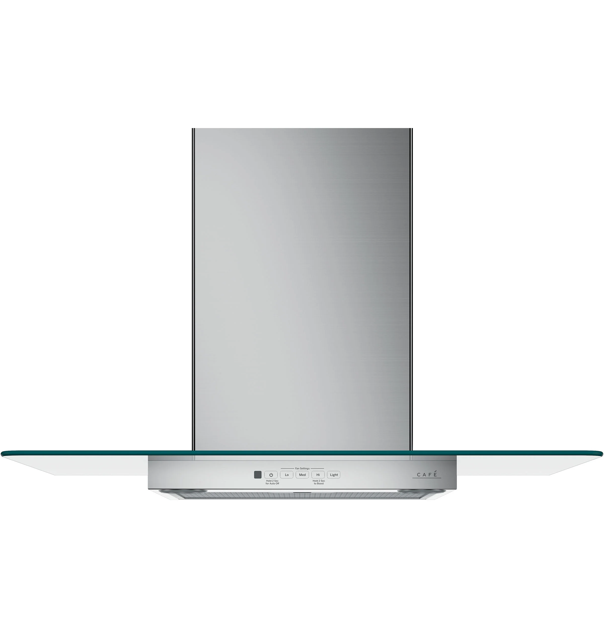 Café Stainless Steel 30" 350-CFM Wall-Mount Glass Canopy Chimney Hood - CVW73012MSS - Image 2