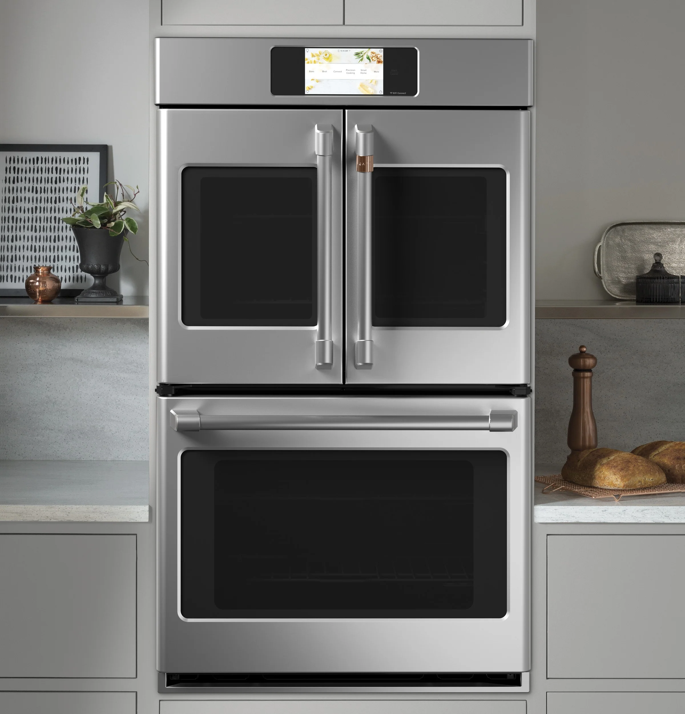 Café Stainless Steel 30" Built-In French-Door Double Convection Wall Oven (10.0 Cu.Ft) - CTD90FP2NS1 - Image 4