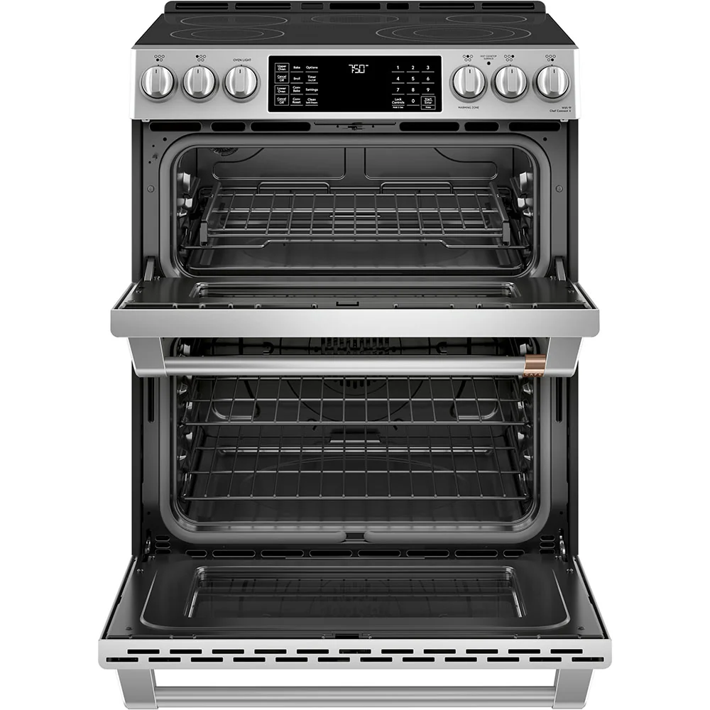 Café Stainless Steel 30" Electric Double Oven Range with Built-in Wifi and No-Preheat Air Fry (6.7 Cu. Ft) - CCES750P2MS1 - Image 2