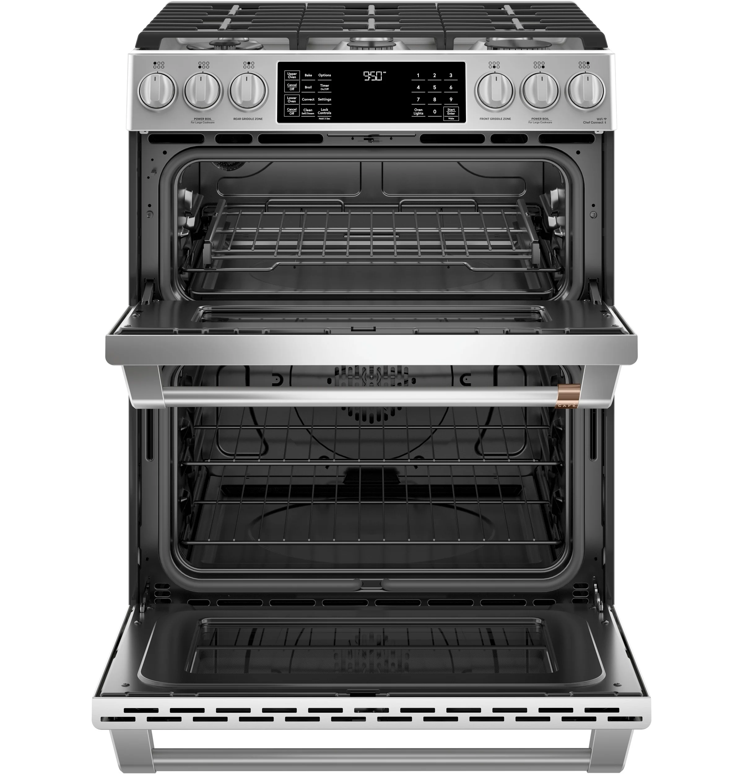 Café™ Stainless Steel 30" Slide-In Front Control Dual-Fuel Double Oven with Convection Range and Air Fry (6.7 Cu.Ft) - CC2S950P2MS1 - Image 3