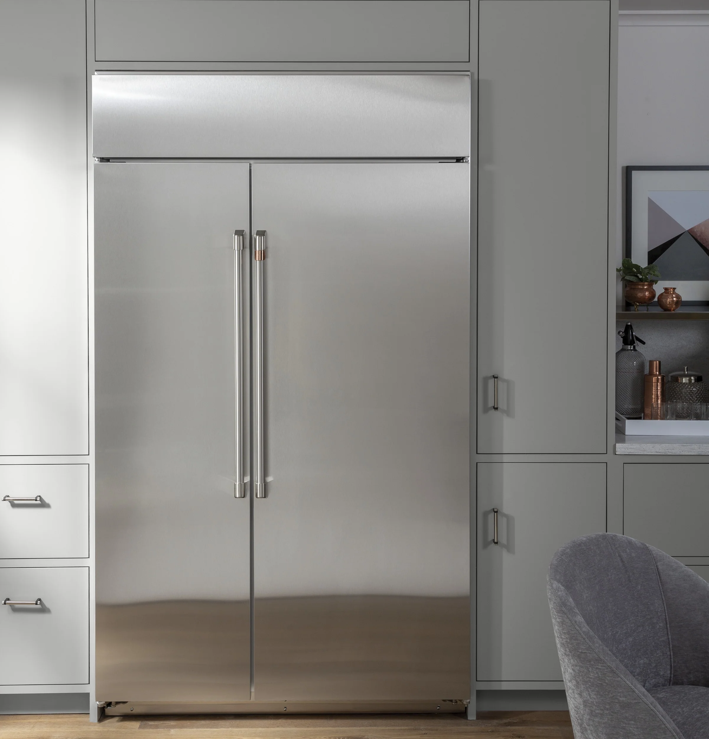Café 42 " 25.1 Cu. Ft. Stainless Steel Built-In Side-by-Side Refrigerator (25.1 Cu. Ft.) - CSB42WP2NS1 - Image 4