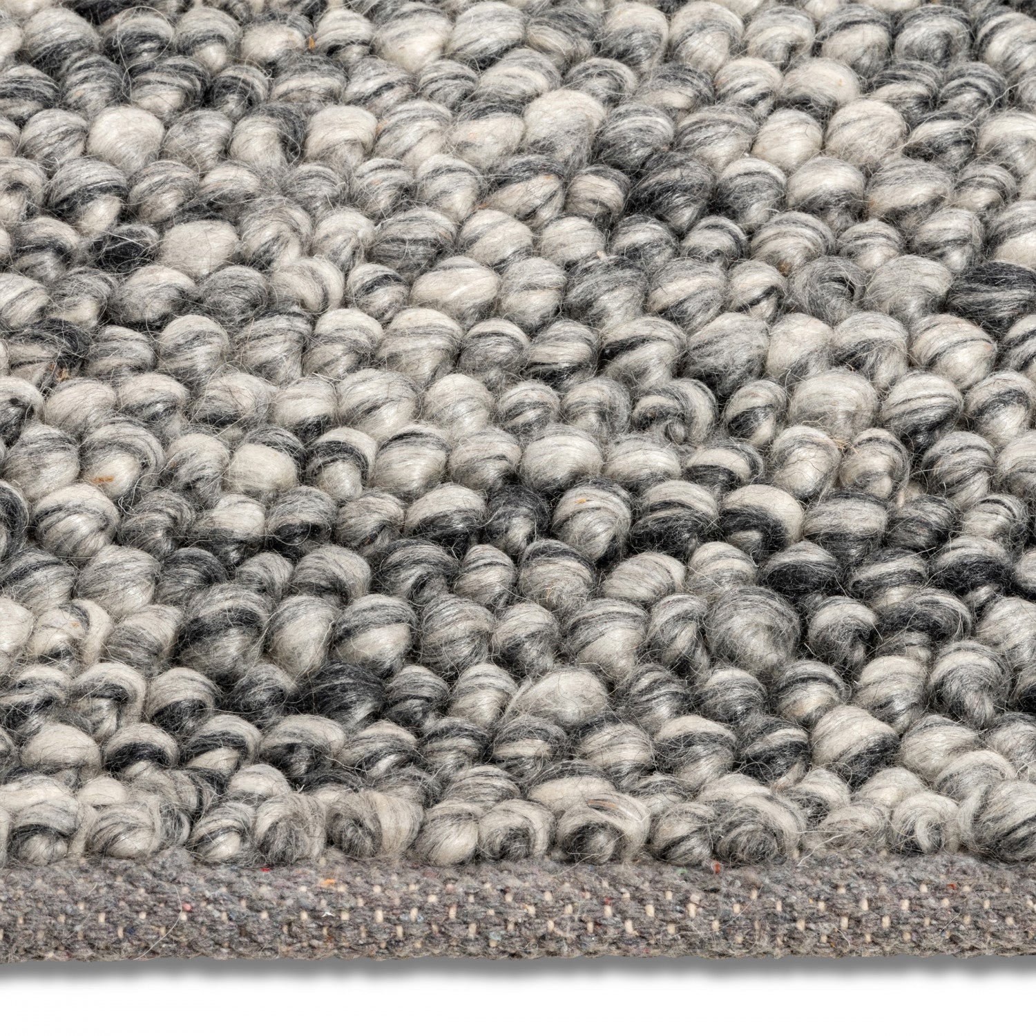 Calabria Pebbles Rug - 5' x 8' - Grey/Charcoal - Image 3