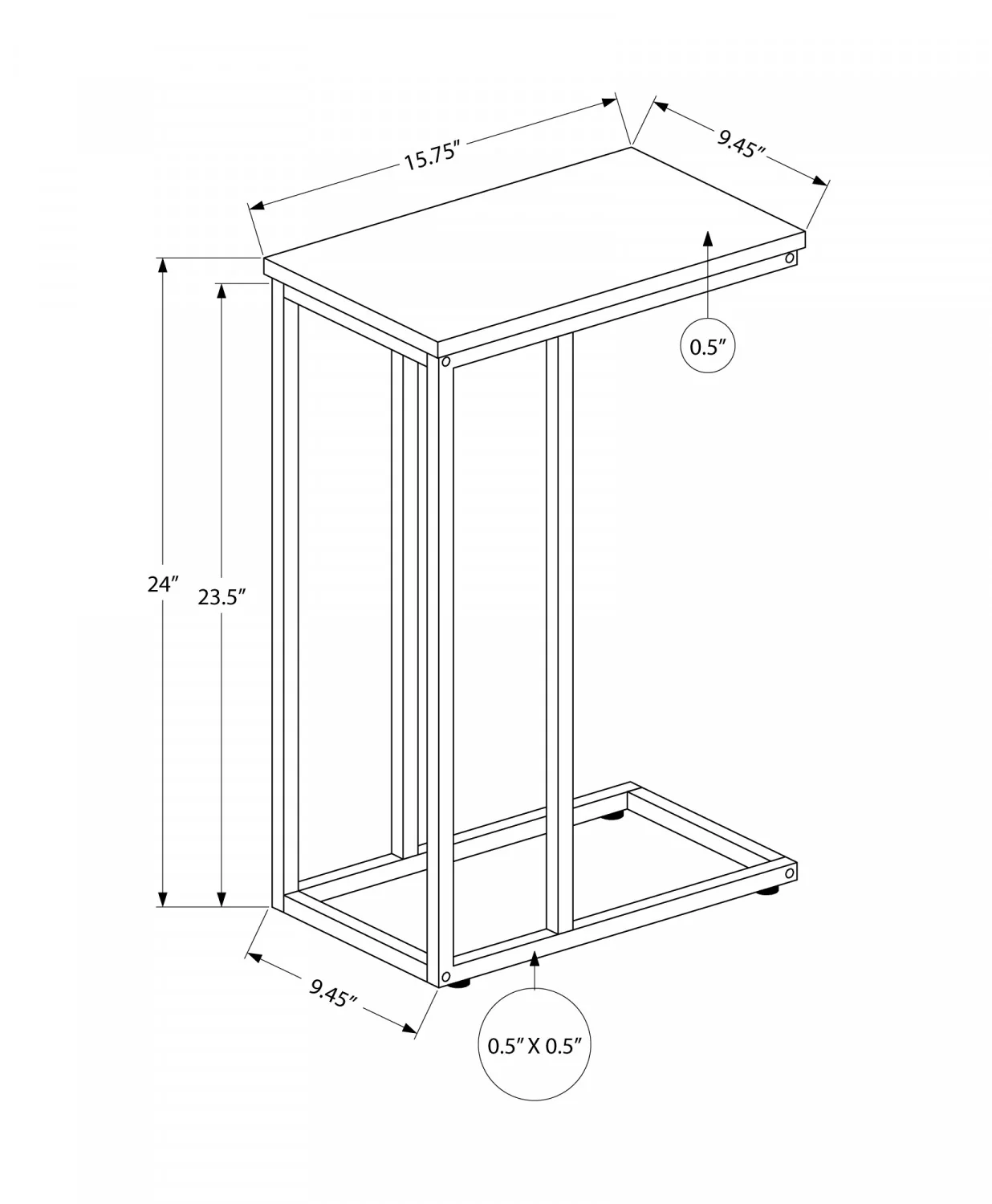 Calix Side Table - White - Image 3