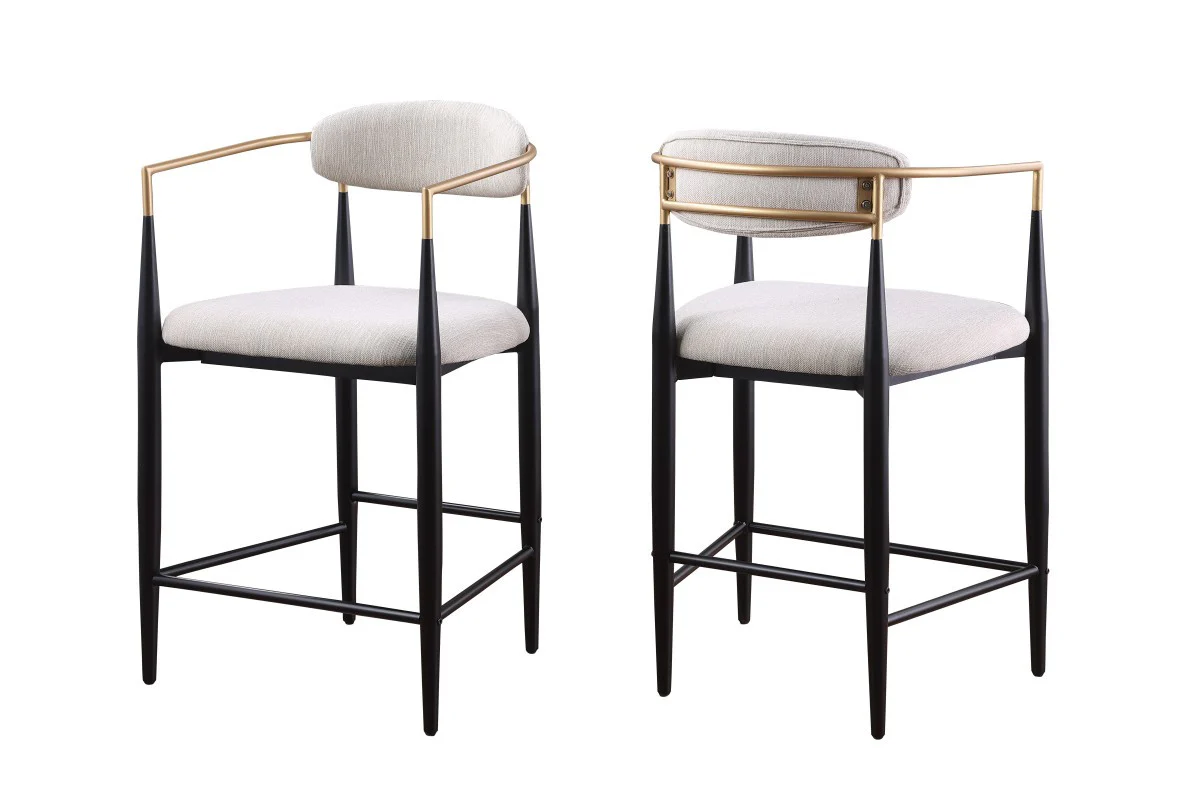 Callum Counter Stool - Beige - Set of Two - Image 3