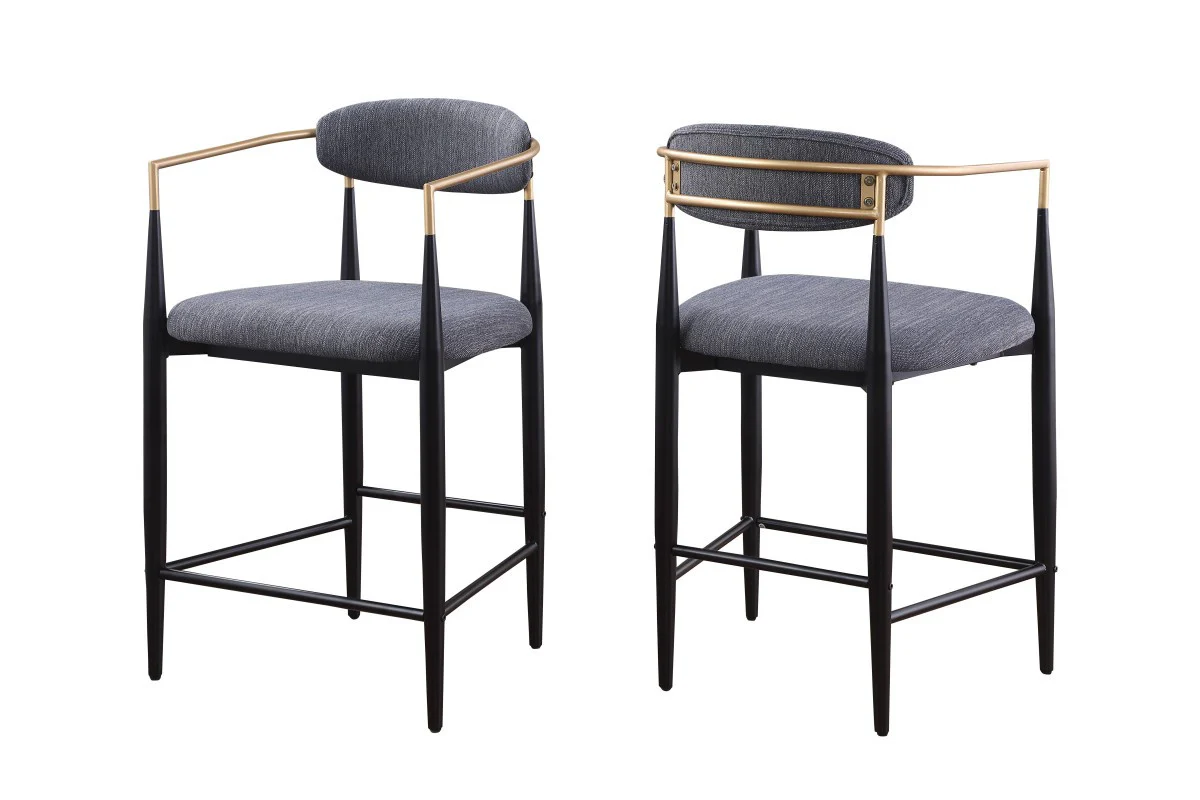 Callum Counter Stool - Grey - Set of Two - Image 5