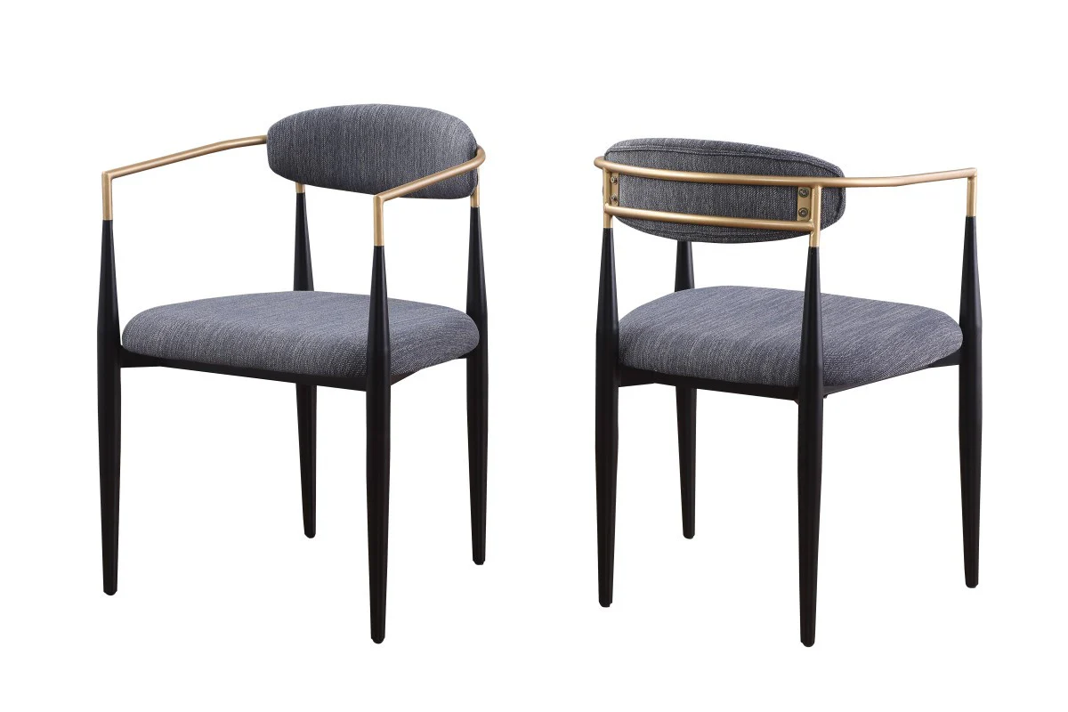 Callum Dining Chair - Grey - Set of Two - Image 4