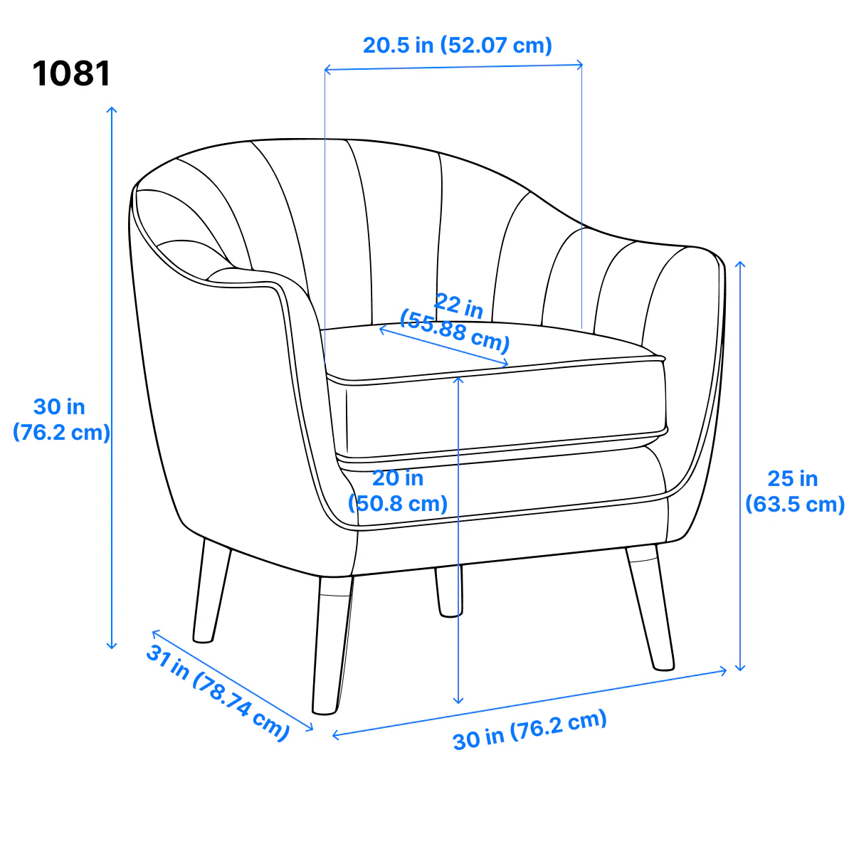 Calypso Accent Chair - Rust - Image 8