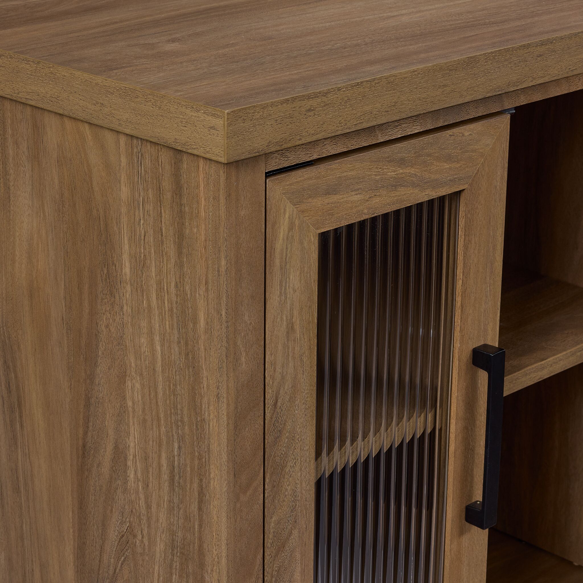 Cambridge 66" Fireplace TV Stand - Natural Oak - Image 5