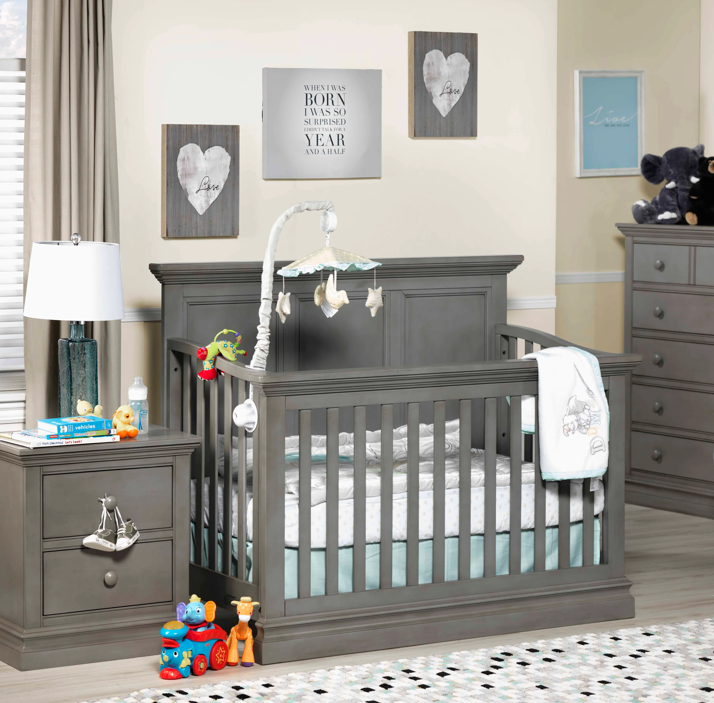 Cameron Convertible Panel Crib - Cloud - Image 3