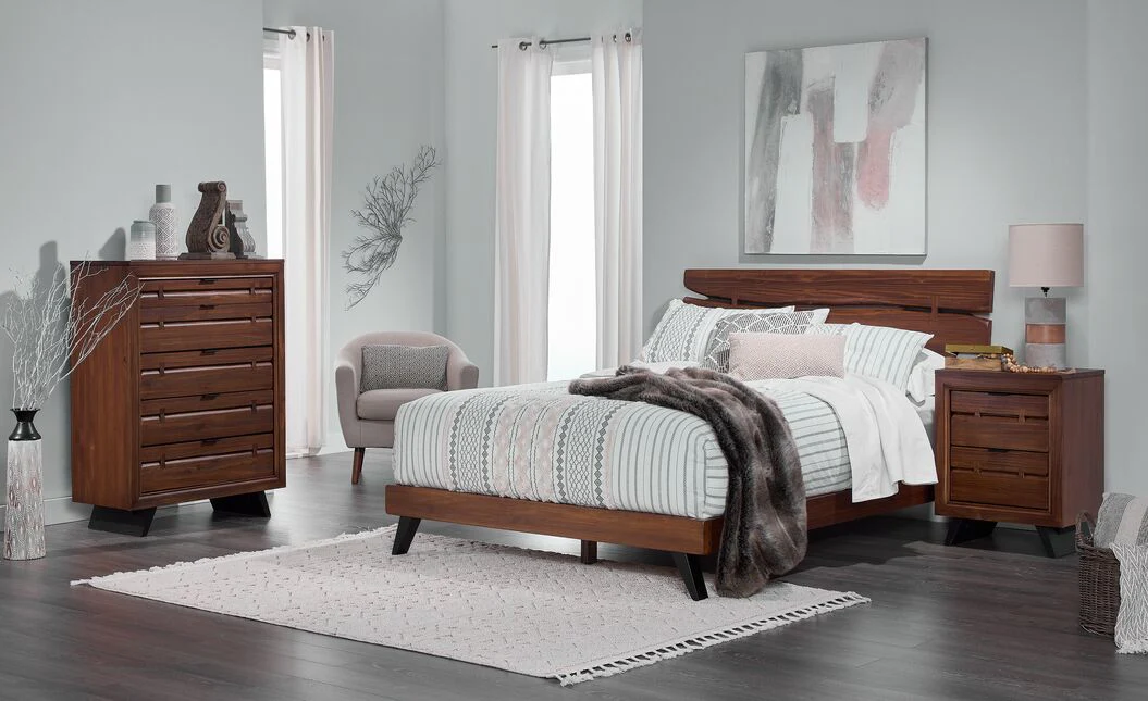 Camila 5- Piece Queen Bedroom Package - Rustic Brown - Image 2