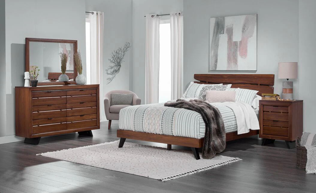 Camila 6-Piece Full Bedroom Package - Rustic Brown - Image 2