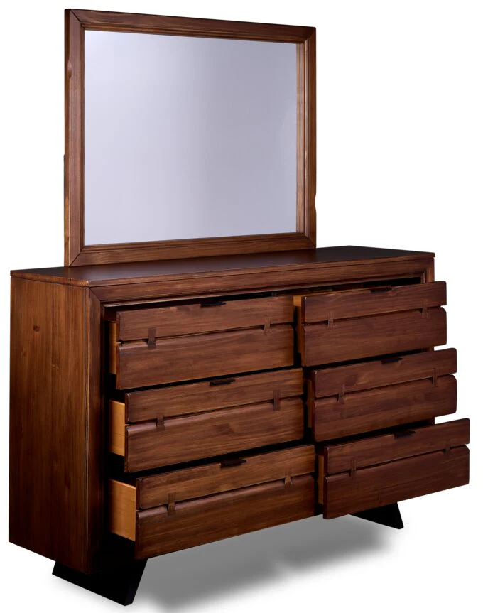 Camila 6-Piece Full Bedroom Package - Rustic Brown - Image 4