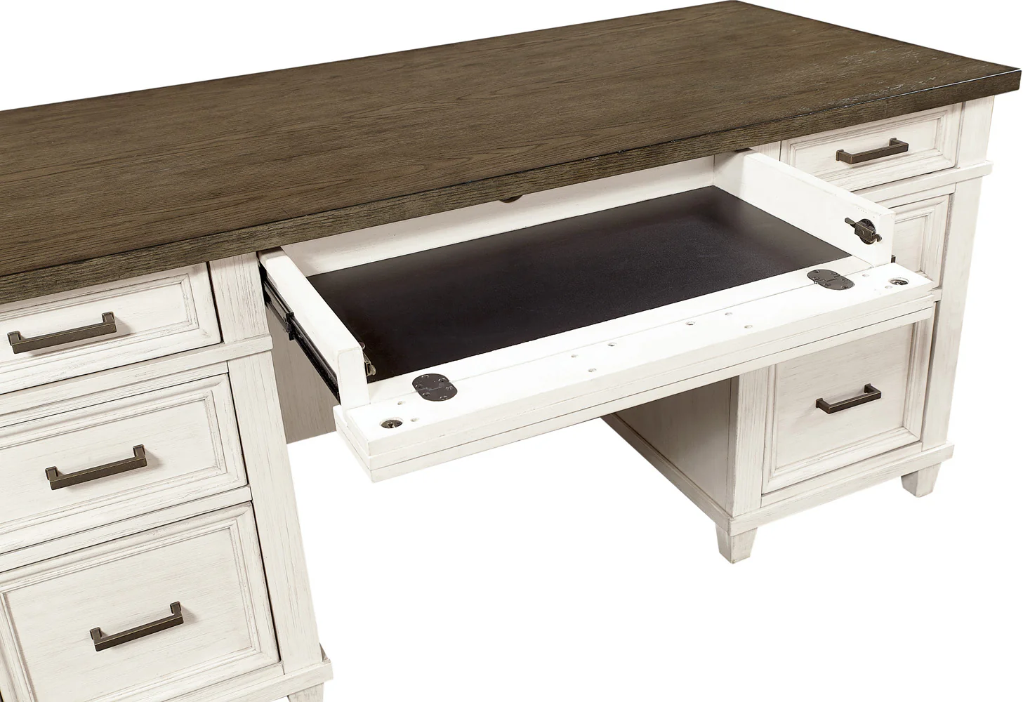 Caraway Executive Desk - Aged Ivory - Image 4