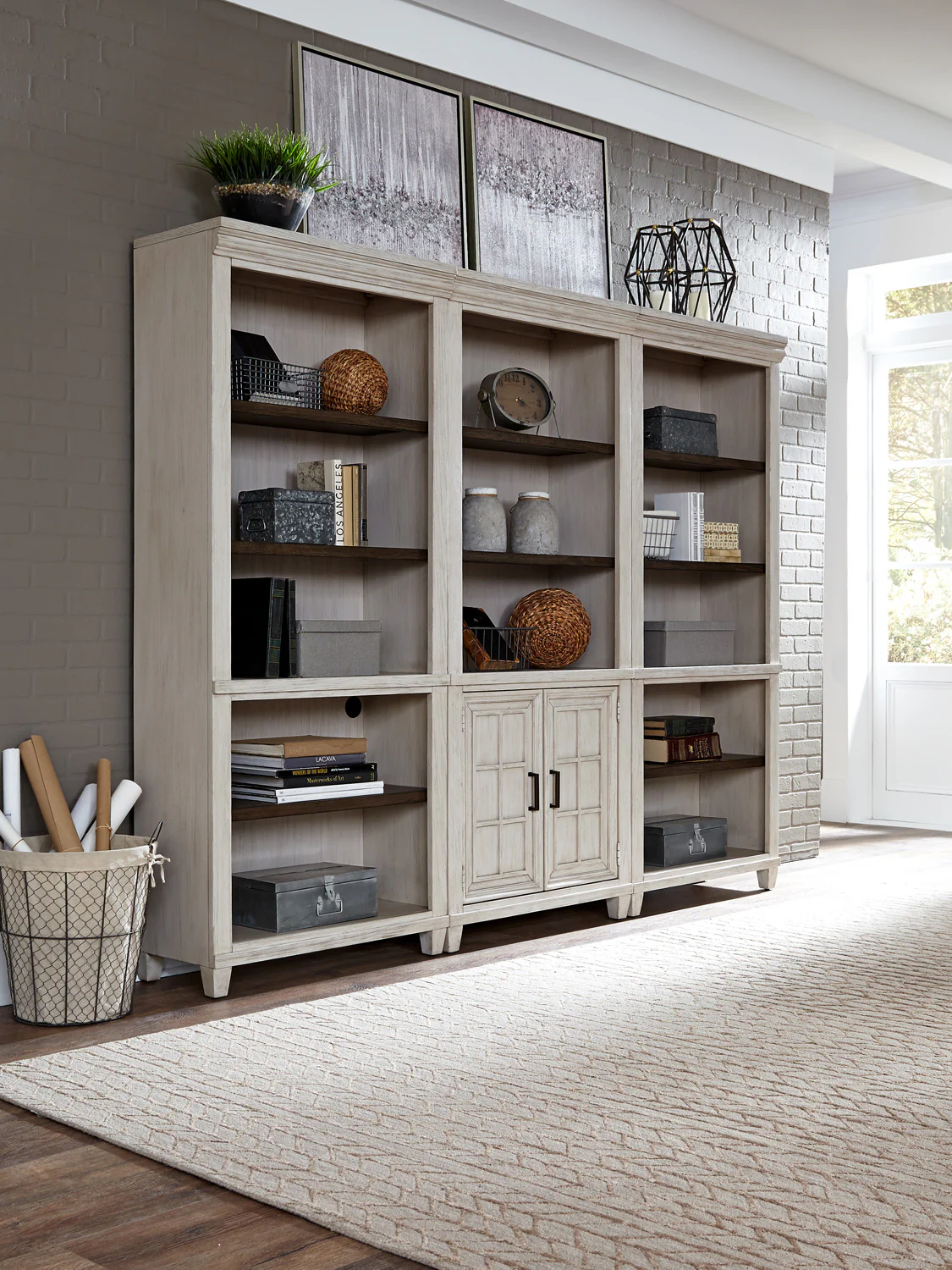 Caraway Open Bookcase - Aged Ivory - Image 2