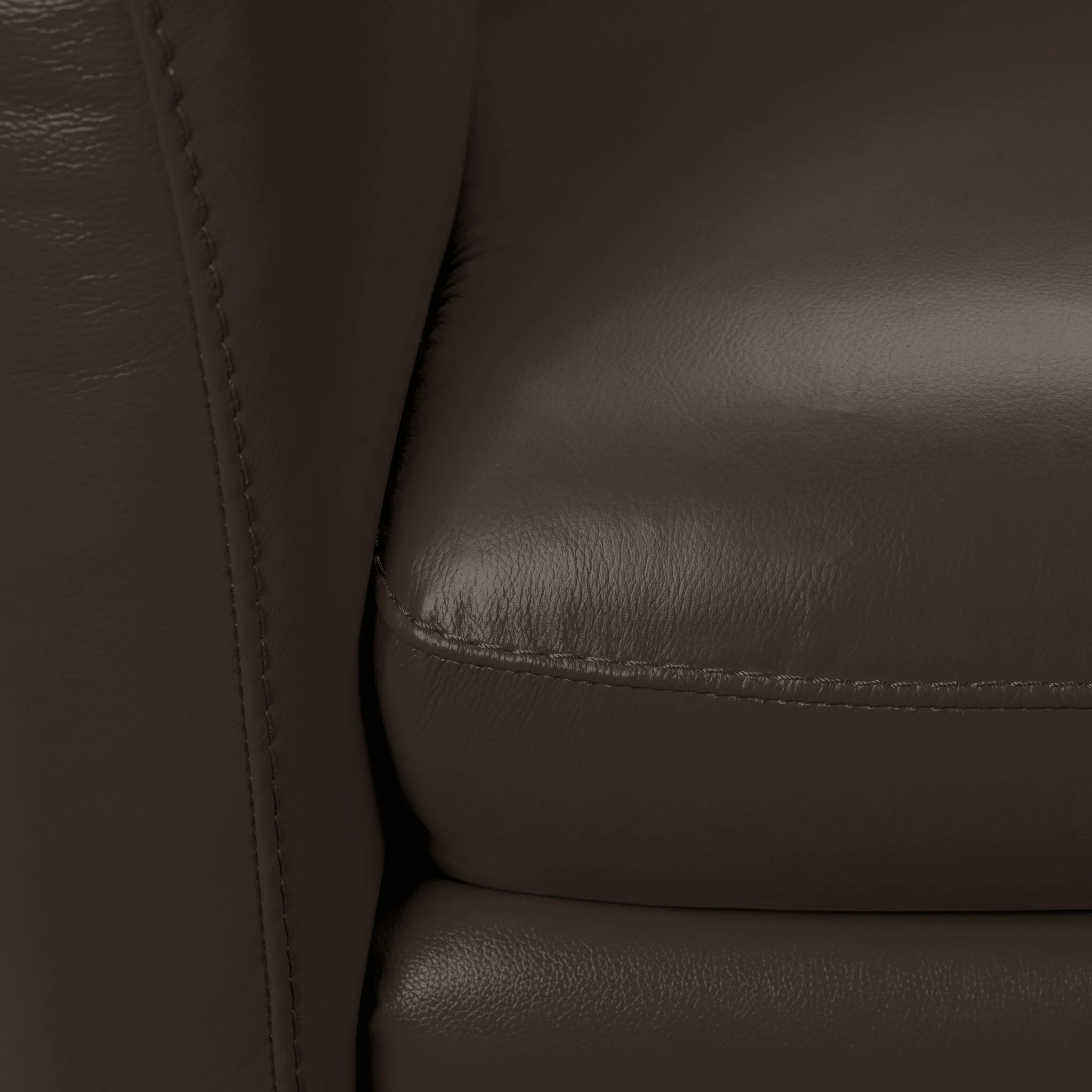 Carlino Leather Chair - Chocolate - Image 3