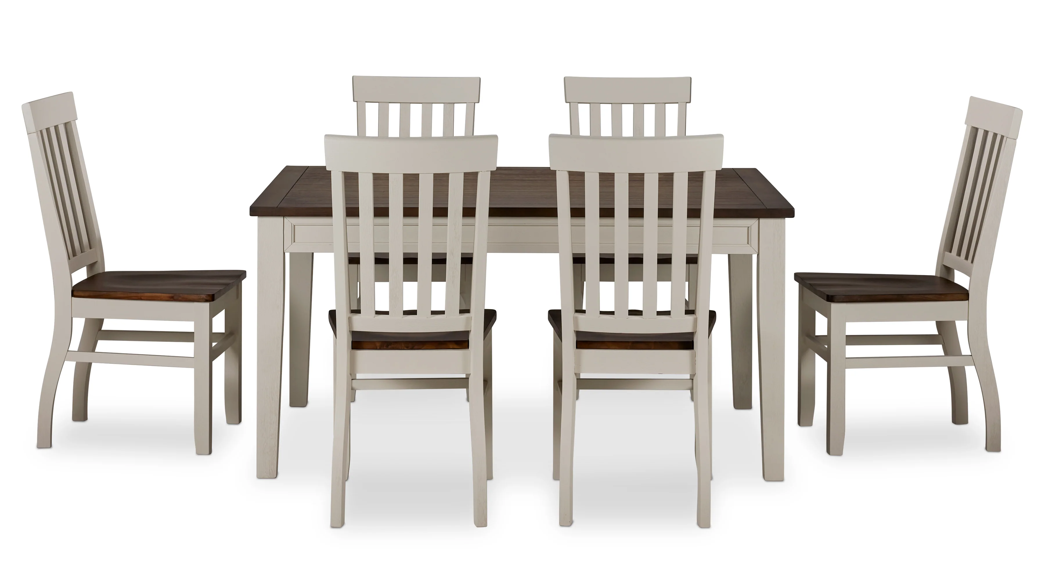 Caylie 7-Piece Dining Set - Ivory, Driftwood - Image 3