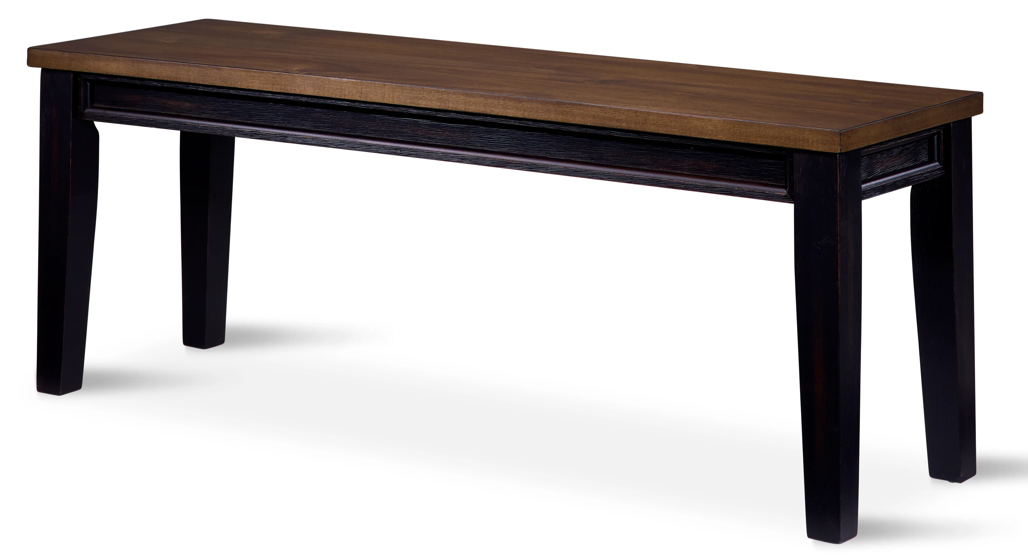 Caylie Noir 3-Piece Dining Set with Benches - Ebony, Driftwood - Image 5