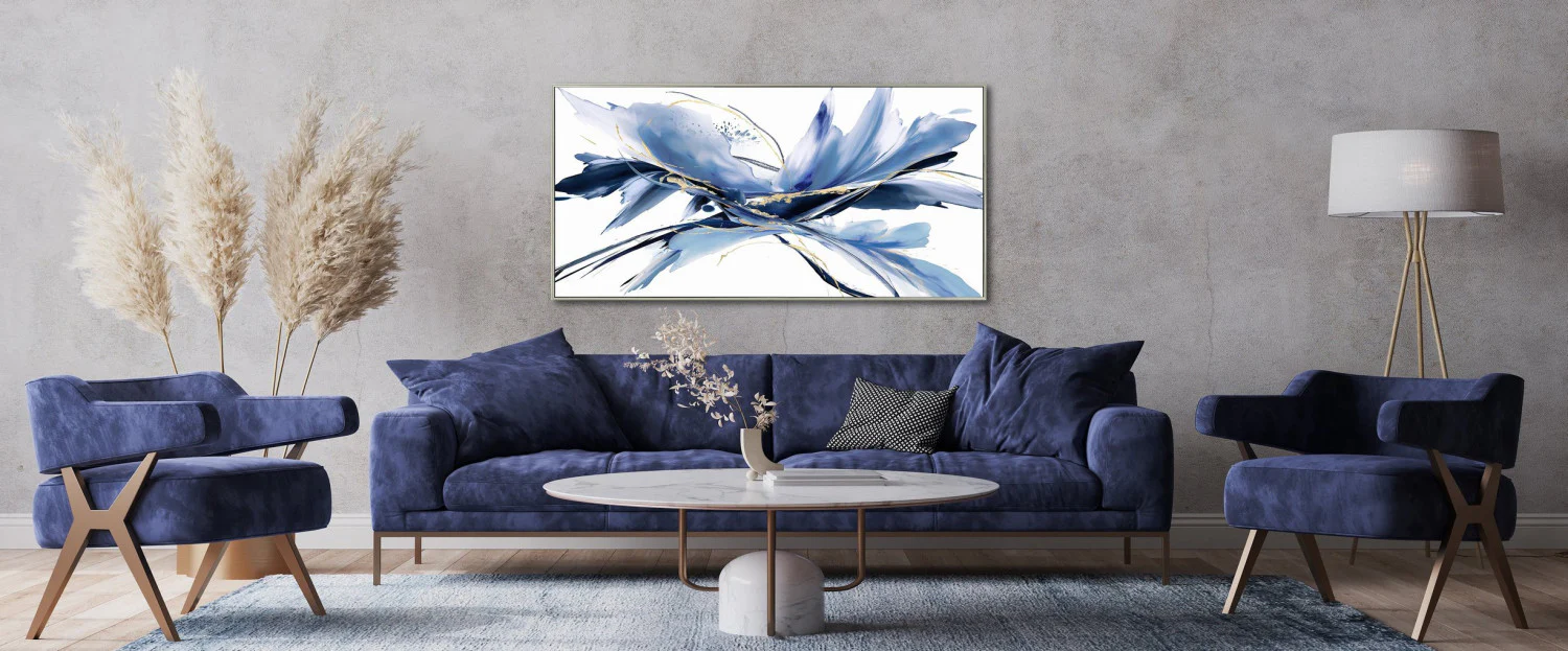 Celestial Wall Art - Blue/White - 28 X 56 - Image 2