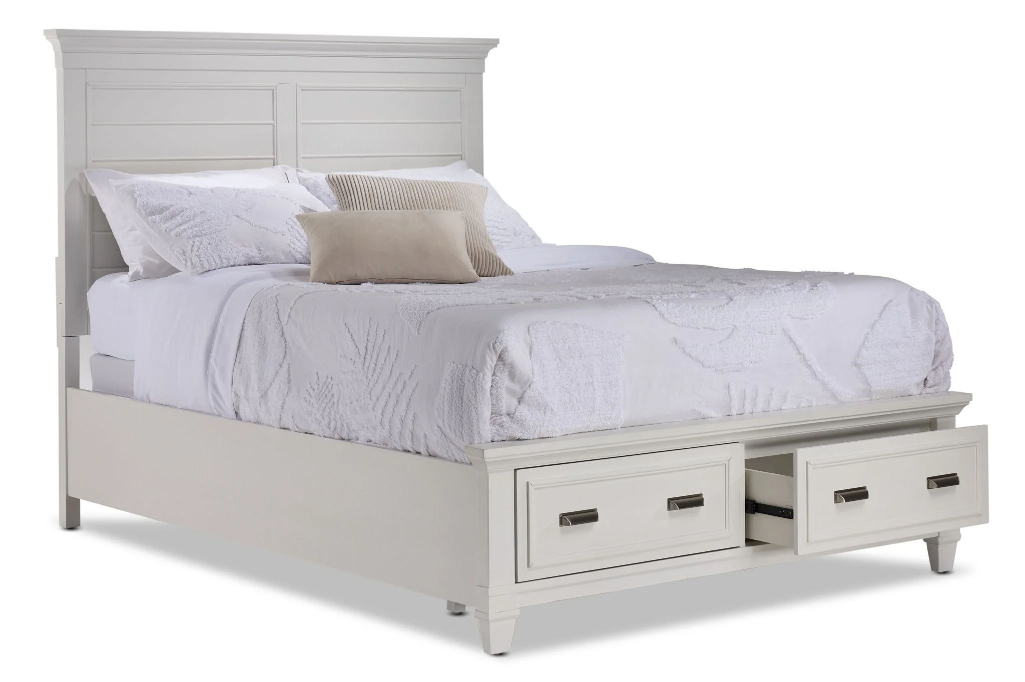 Charleston 3 - Piece Queen Storage Bed - Dove White - Image 3