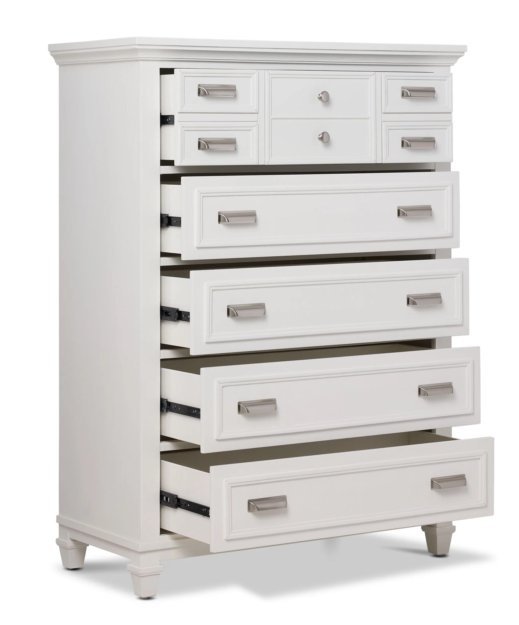Charleston 5-Drawer Chest- Dove White - Image 2