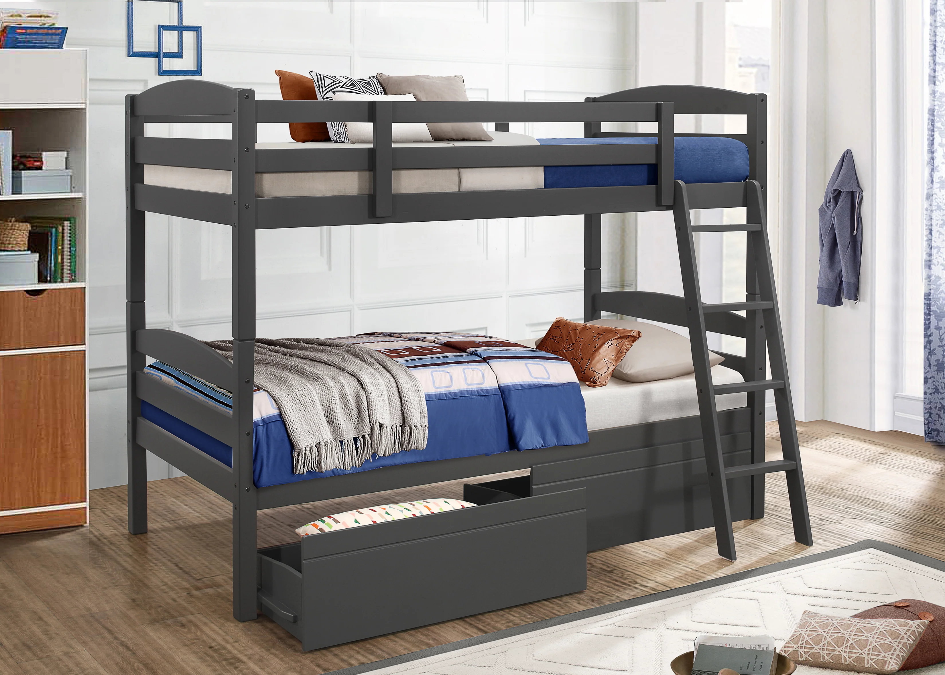 Charlie Bunk Bed Drawers - Grey - Image 2