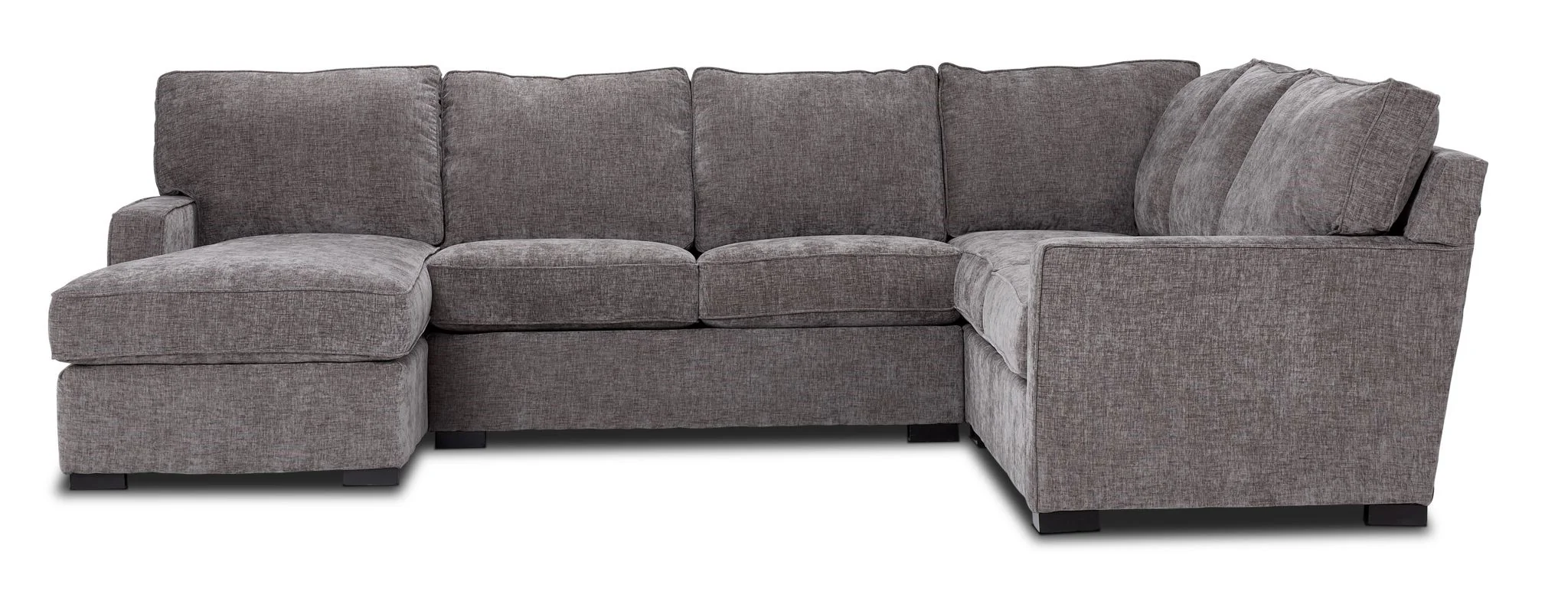 Charlotte 4-Piece Sectional with Left-Facing Chaise - Pewter - Image 5