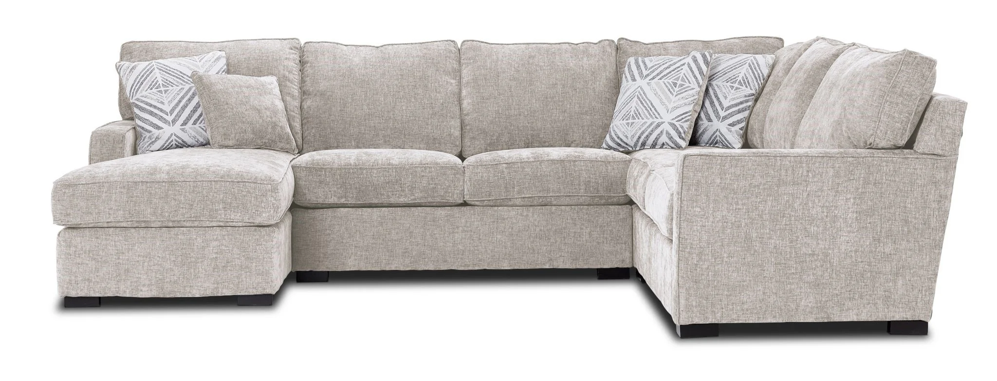 Charlotte 4-Piece Sectional with Left-Facing Chaise - Sand - Image 3