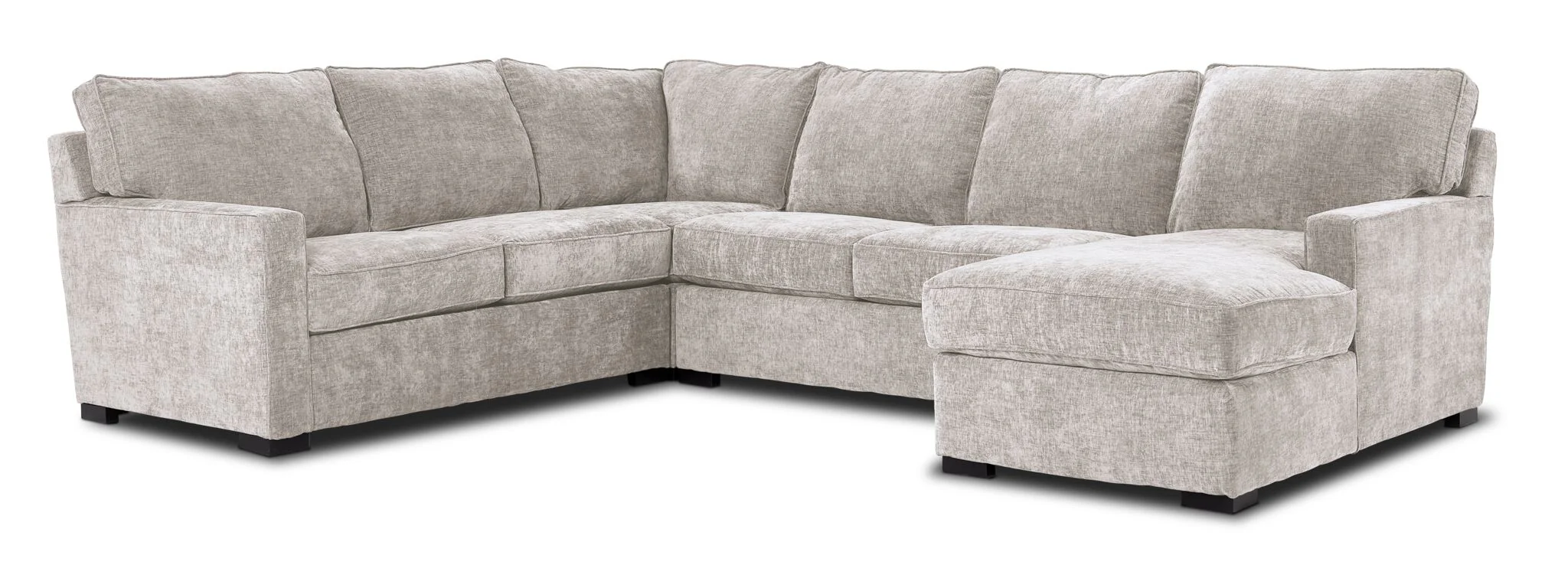 Charlotte 4-Piece Sectional with Right-Facing Chaise - Sand - Image 2