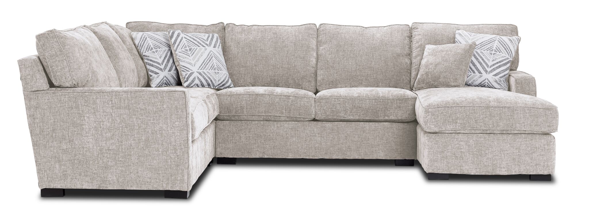 Charlotte 4-Piece Sectional with Right-Facing Chaise - Sand - Image 4
