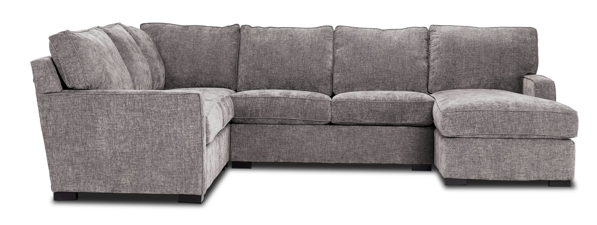 Charlotte 4-Piece Sectional with Right-Facing Chaise - Smoke - Image 5