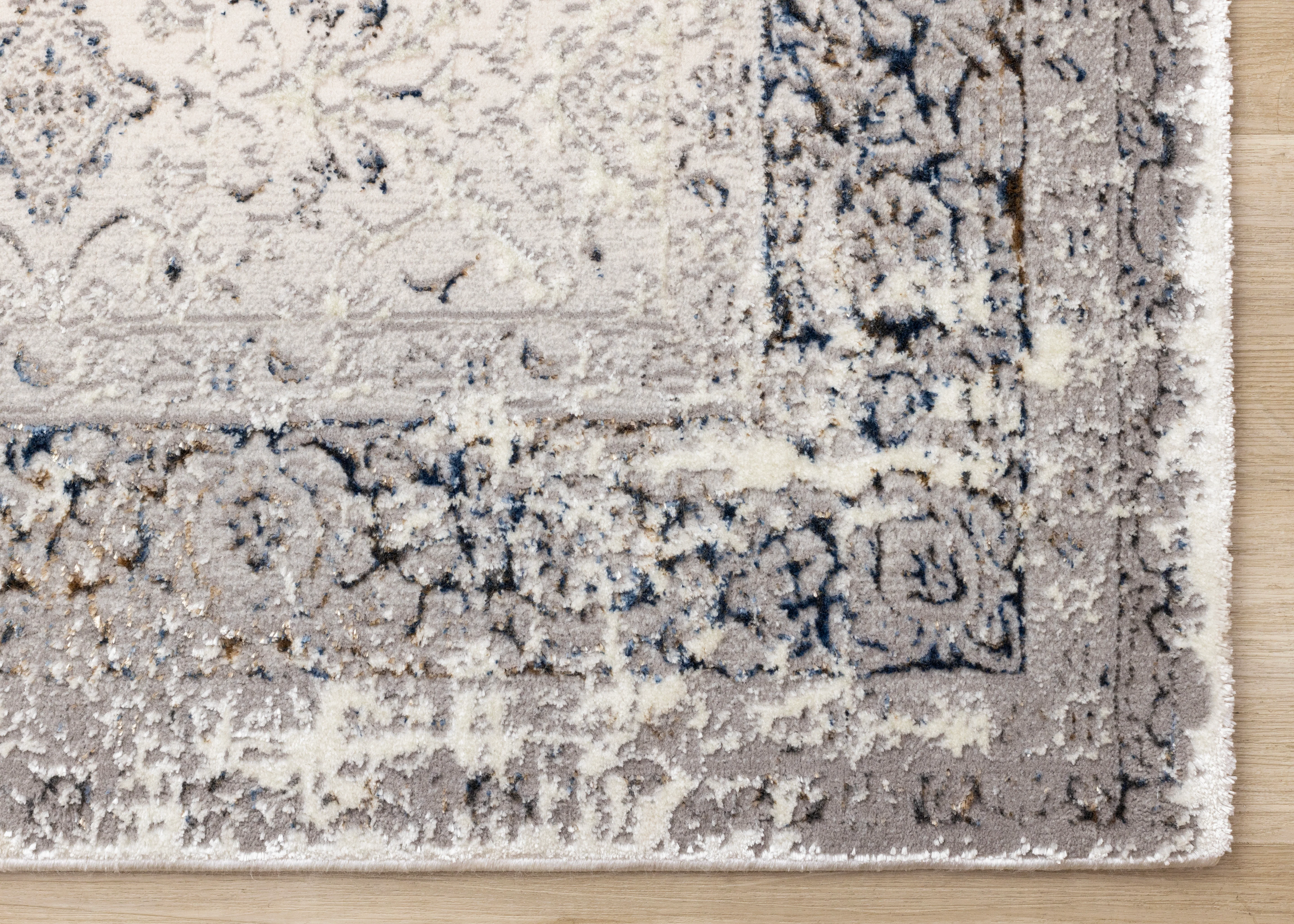 Chateau Charm 7'10" x 10'6" Elegant Classic Area Rug - Grey, Beige - Image 4