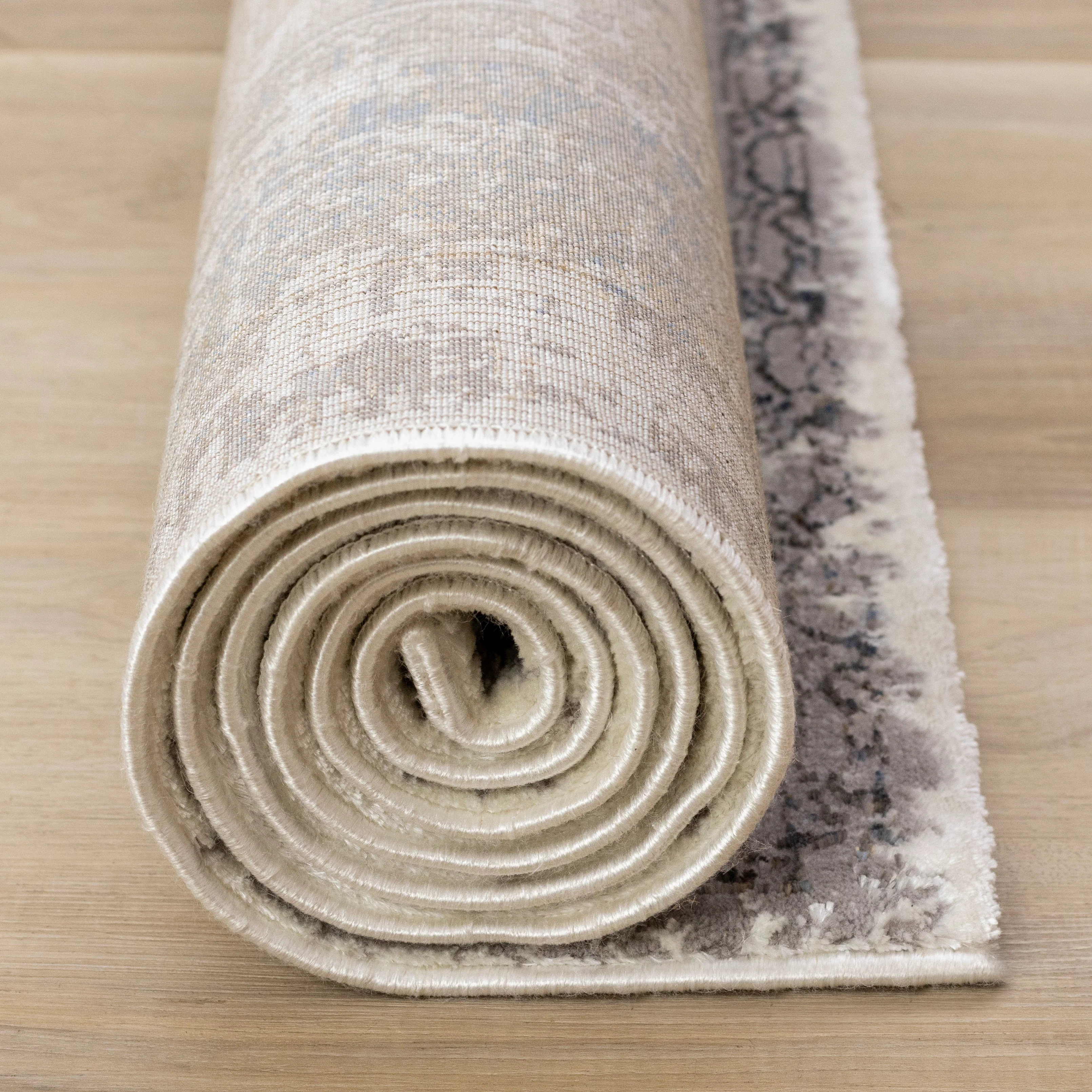 Chateau Charm 7'10" x 10'6" Elegant Classic Area Rug - Grey, Beige - Image 9