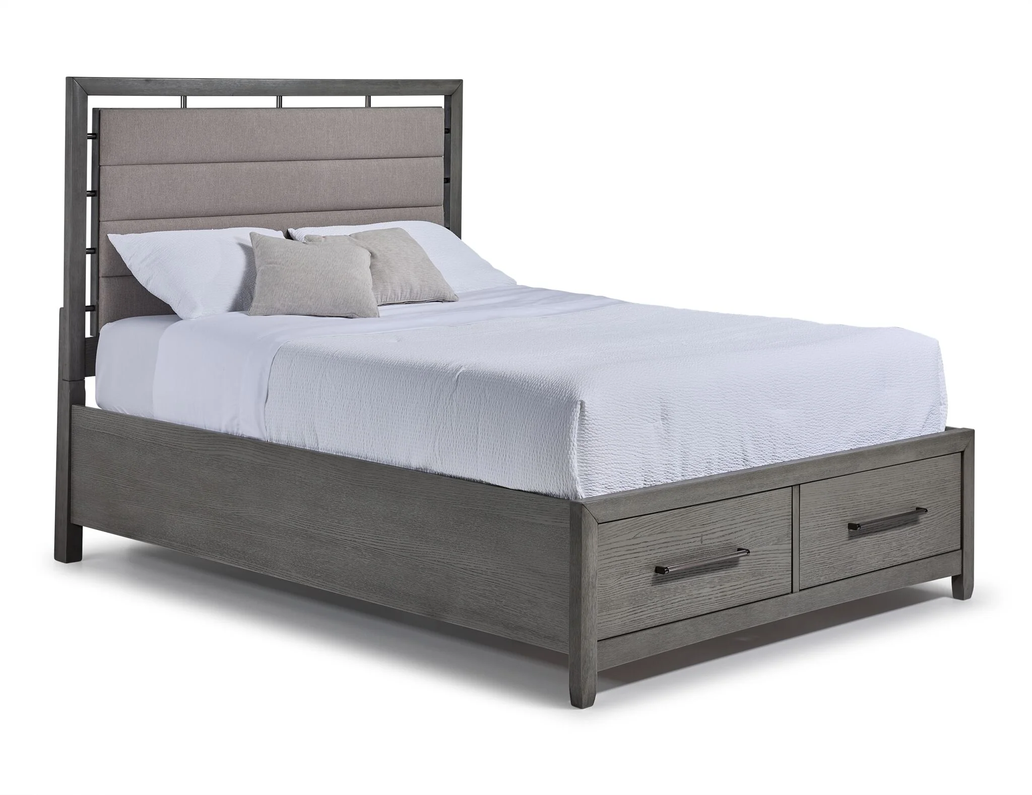 Chelsea 6-Piece King Storage Bed - Grey - Image 2