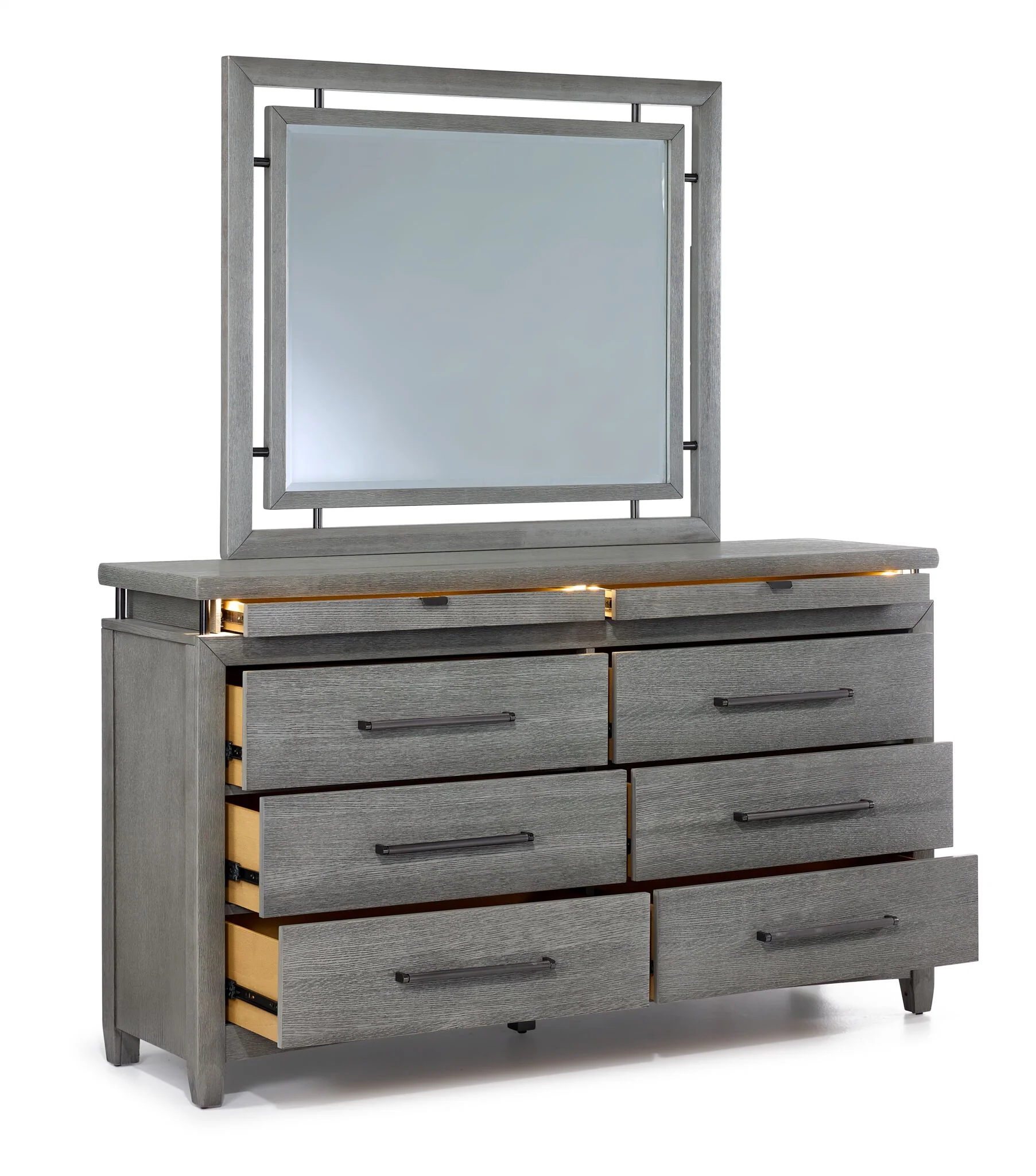 Chelsea 6-Drawer Dresser - Grey - Image 5