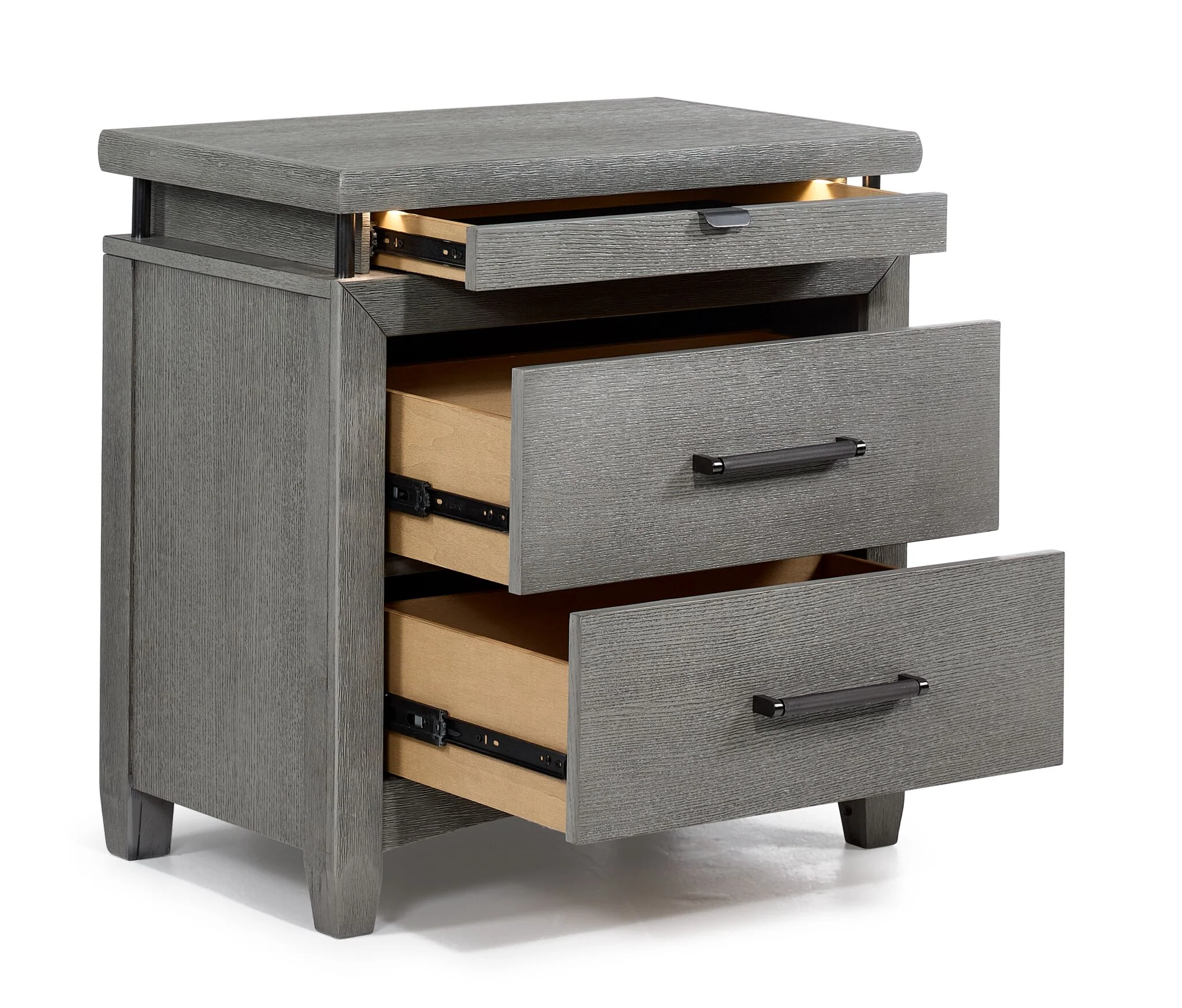 Chelsea Night Table - Grey - Image 5
