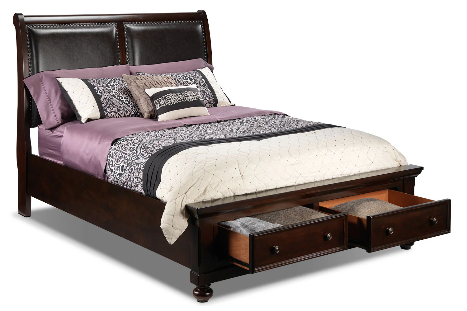 Chester 3-Piece King Storage Bed - Cherry - Image 3