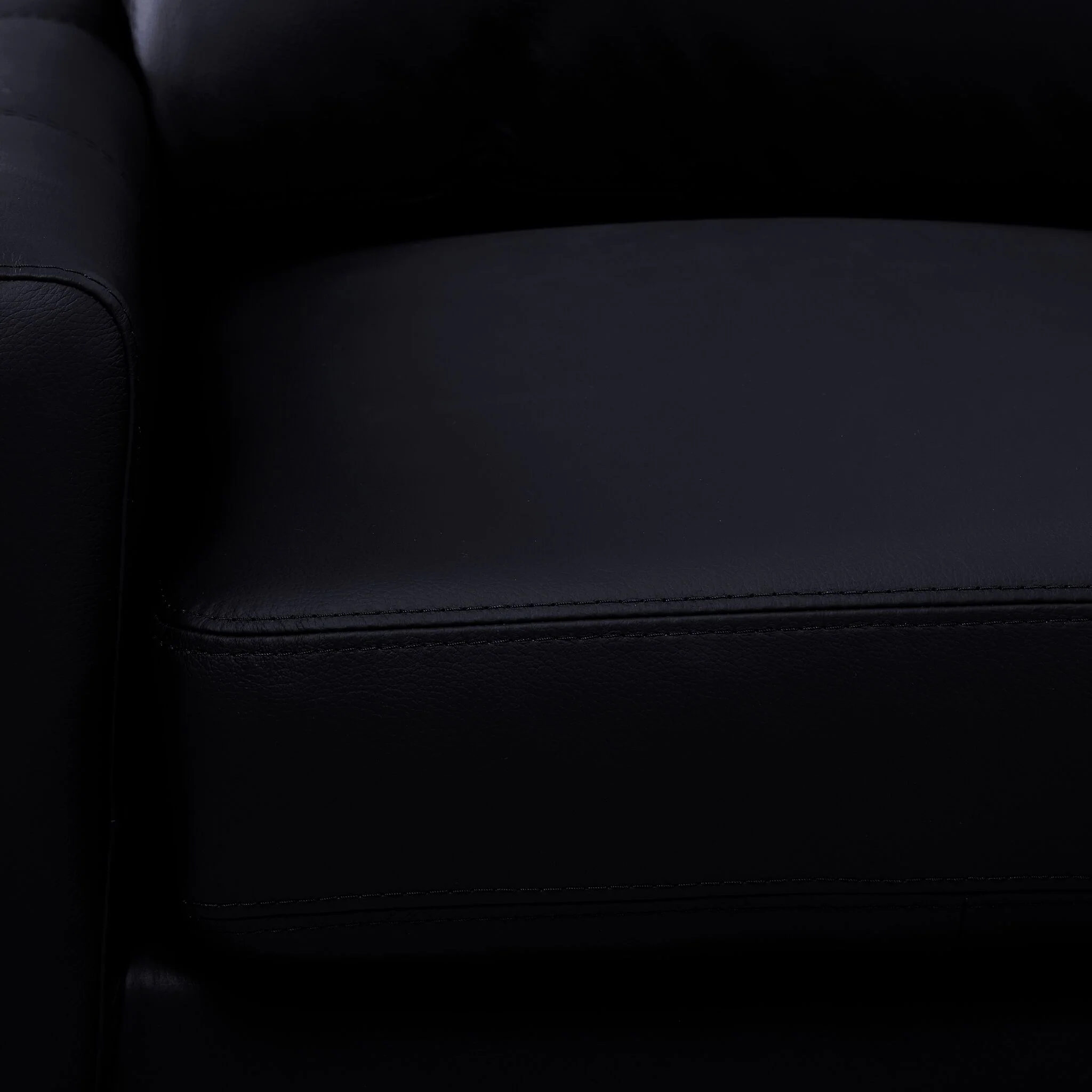 Chito Leather 2-Piece Sectional with Right Facing Chaise - Raven - Image 4