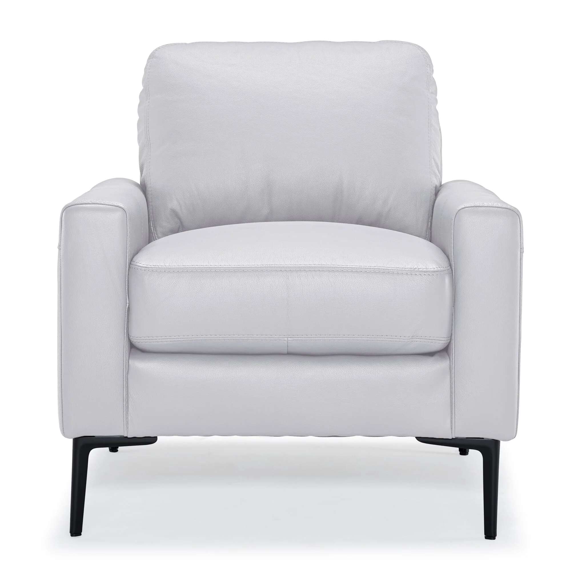 Chito Leather Chair - Silver Grey - Image 2