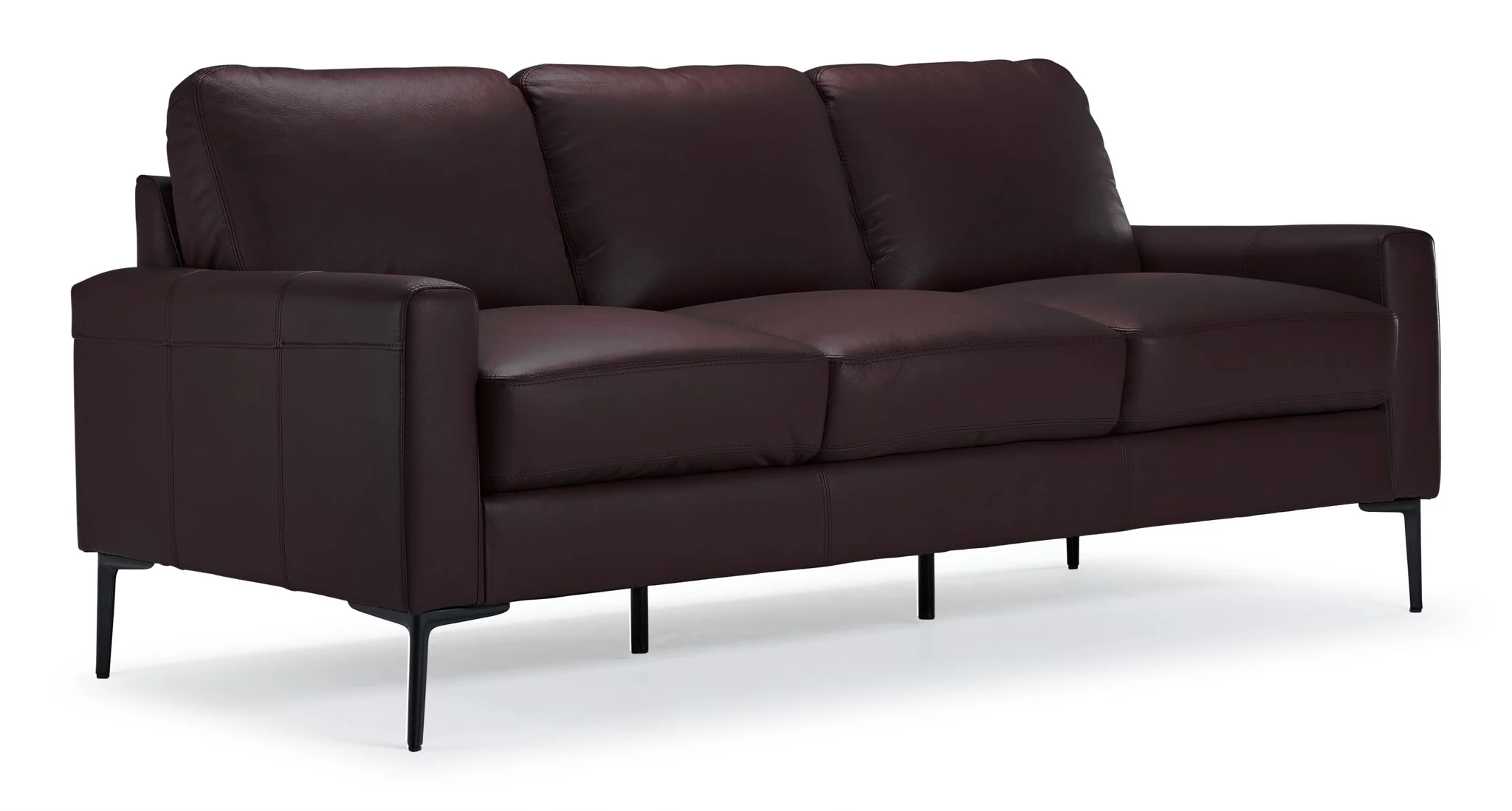 Chito Leather Sofa and Chair Set - Mocha - Image 2
