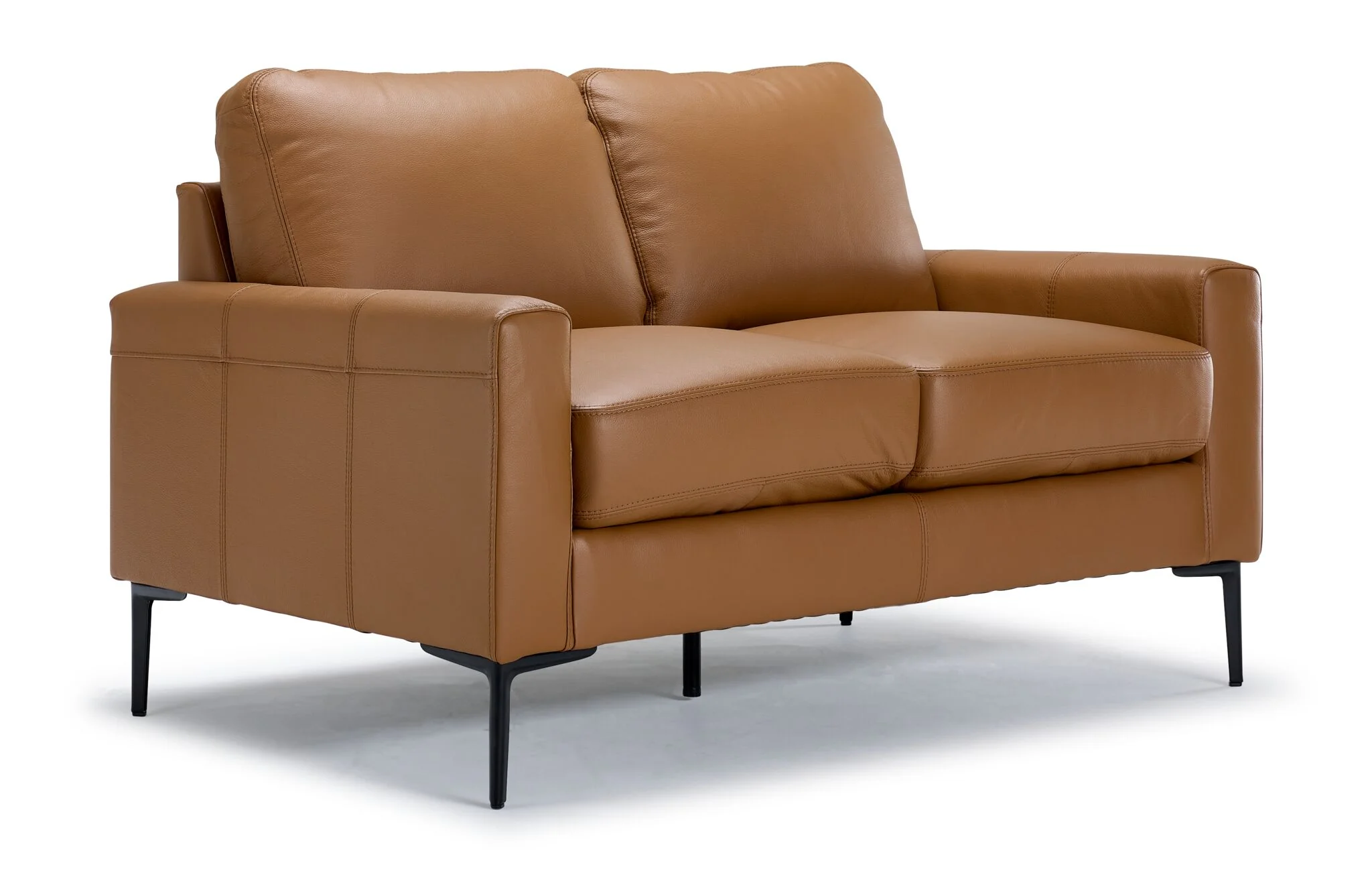 Chito Leather Sofa and Loveseat Set - Saddle - Image 3