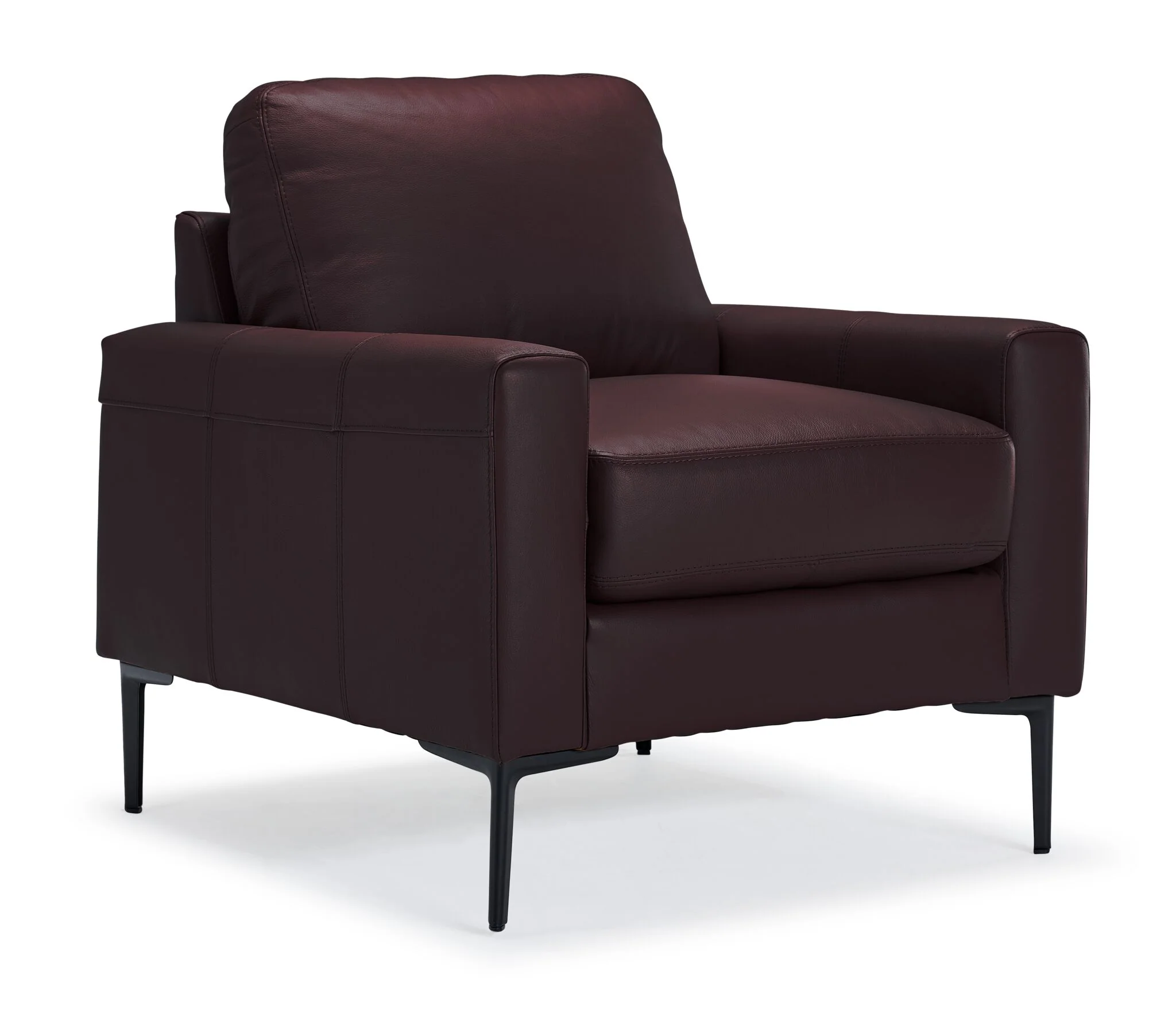 Chito Leather Sofa, Loveseat and Chair Set - Mocha - Image 4