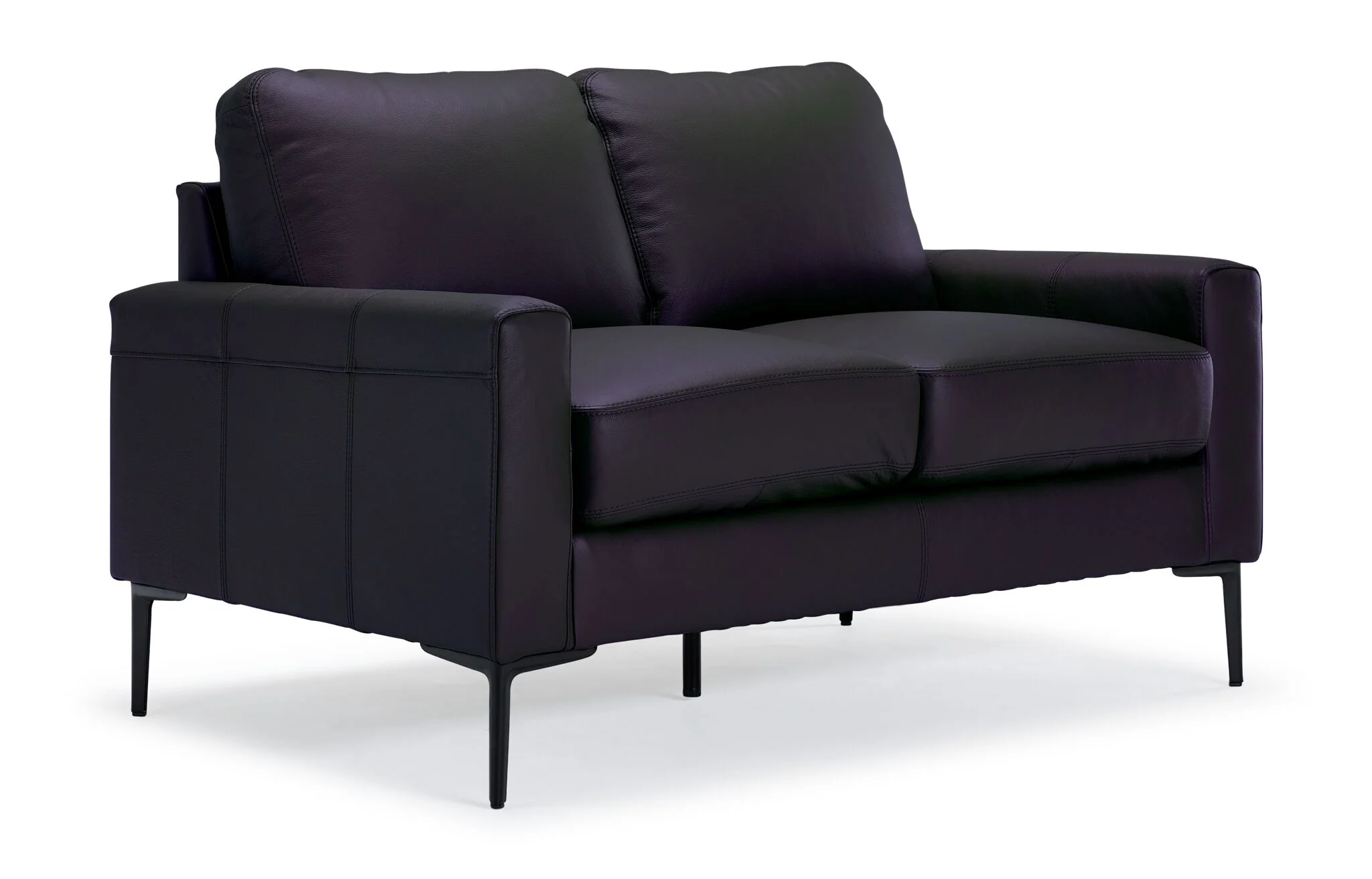 Chito Leather Sofa, Loveseat and Chair Set - Raven - Image 3