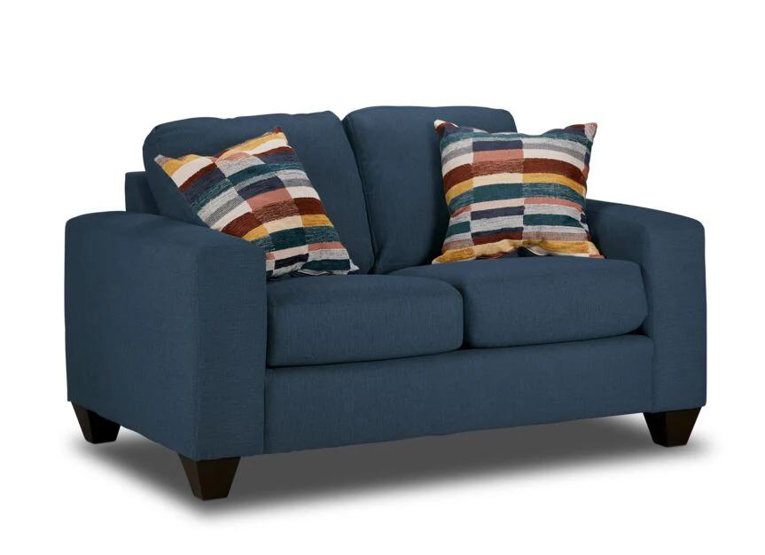 Cindy Sofa and Loveseat Set-Blue - Image 4