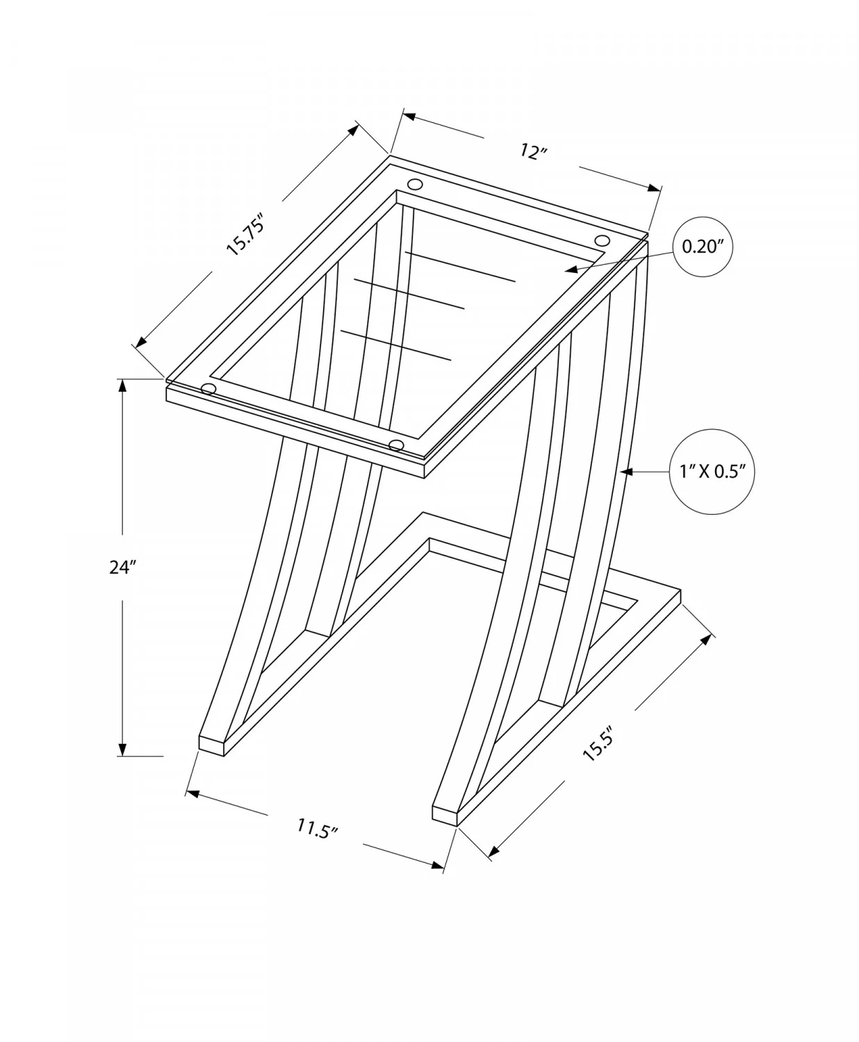 Ciren Side Table - Black - Image 3
