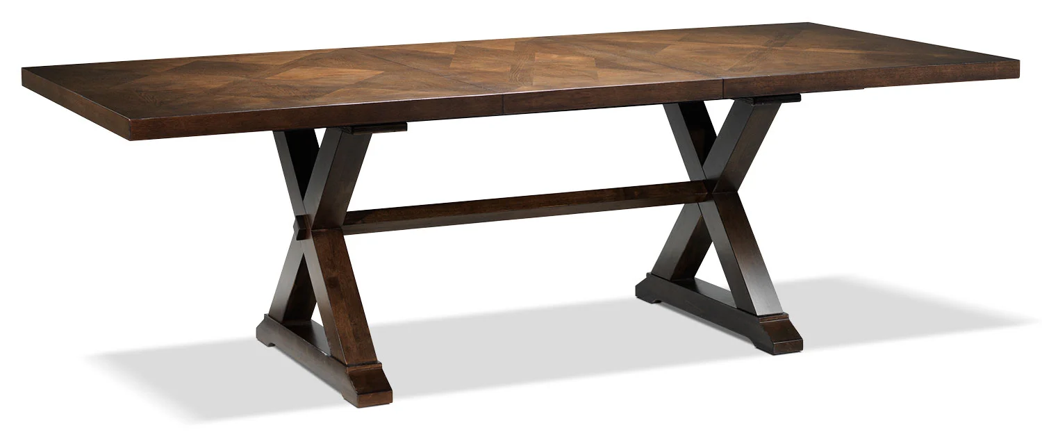 Claira Extendable Dining Table - Rustic Brown - Image 4