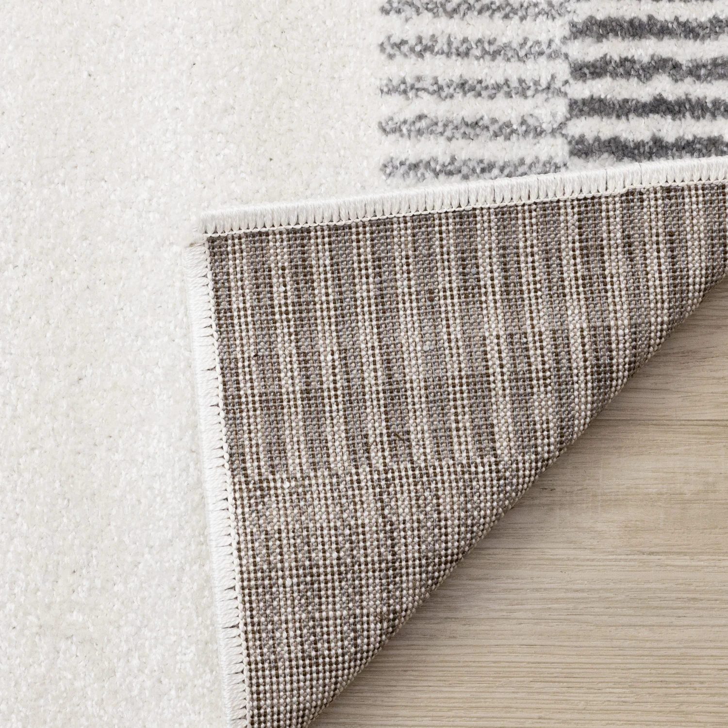 Claremont Sleek Modern Lines Area Rug - 7' X 10' - White/Grey - Image 11
