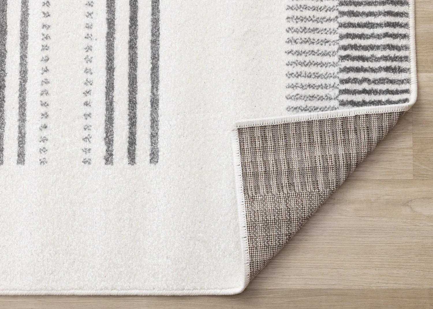 Claremont Sleek Modern Lines Area Rug - 8' X 11' - White/Grey - Image 7